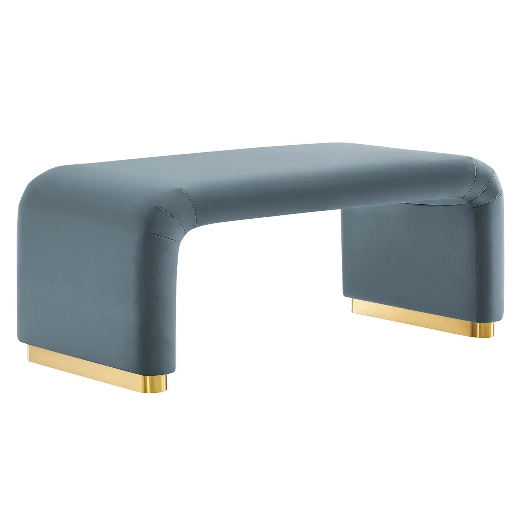 Koda Performance Velvet Waterfall Ottoman by Modway - Best Buy Furniture
