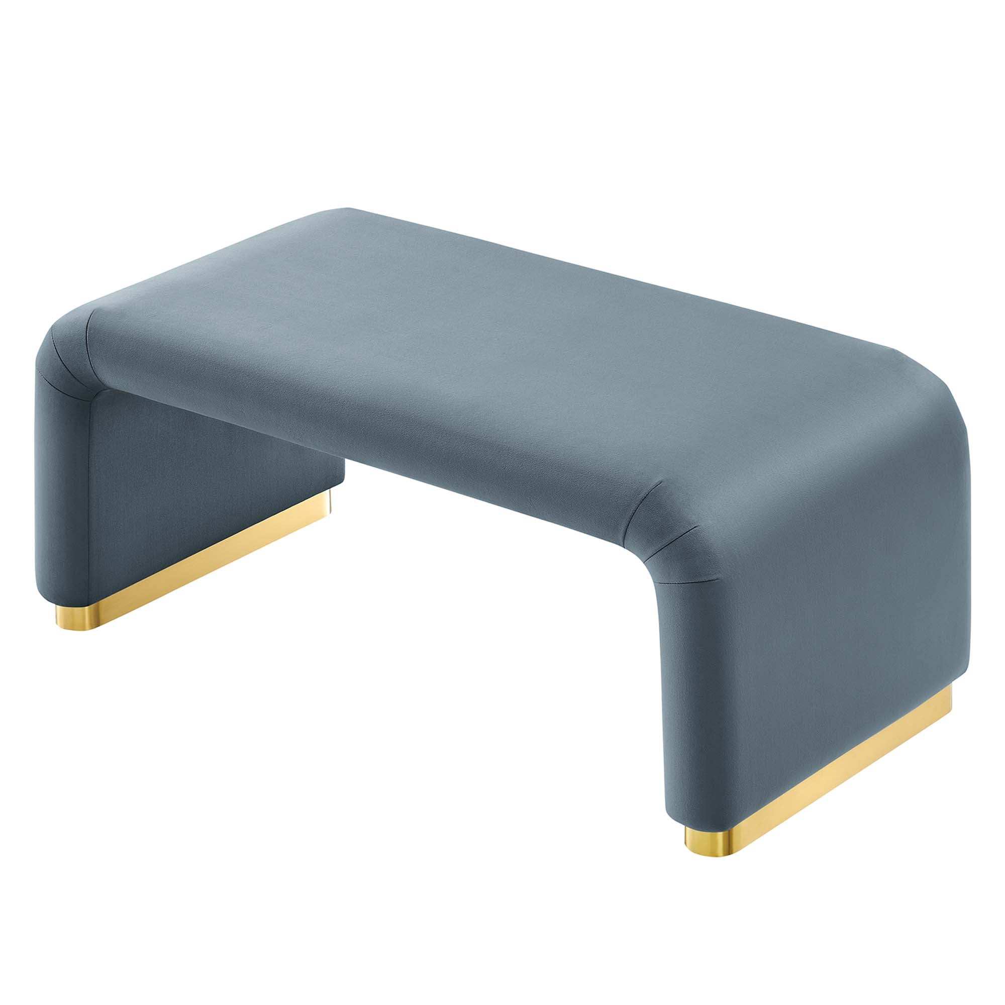 Koda Performance Velvet Waterfall Ottoman by Modway - Best Buy Furniture