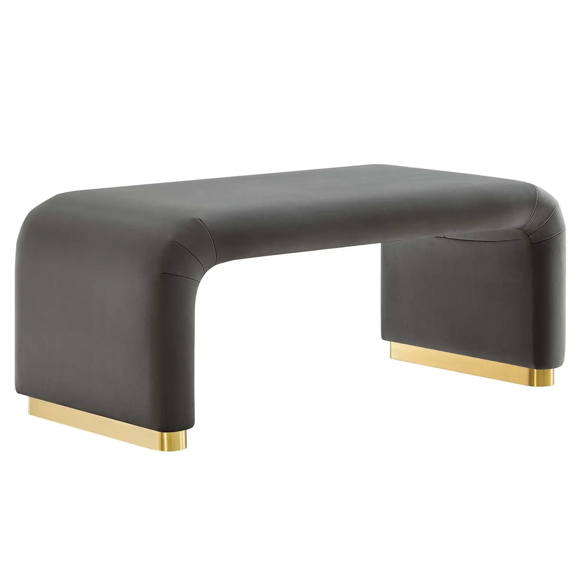 Koda Performance Velvet Waterfall Ottoman by Modway - Best Buy Furniture