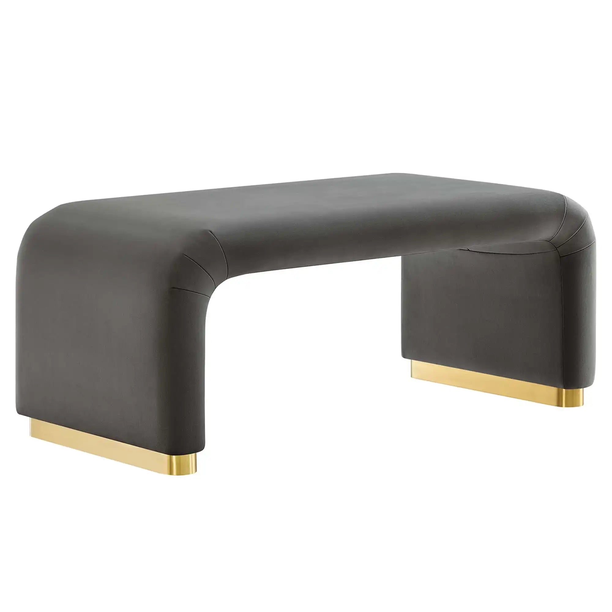 Koda Performance Velvet Waterfall Ottoman by Modway - Best Buy Furniture