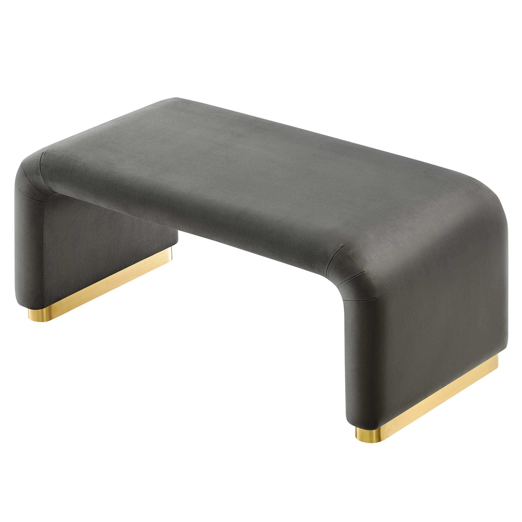 Koda Performance Velvet Waterfall Ottoman by Modway - Best Buy Furniture