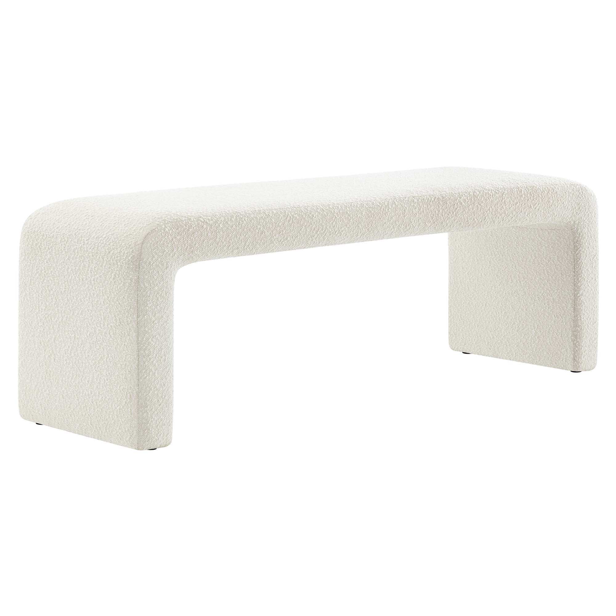Simba Boucle Fabric Waterfall Long Bench by Modway - Best Buy Furniture
