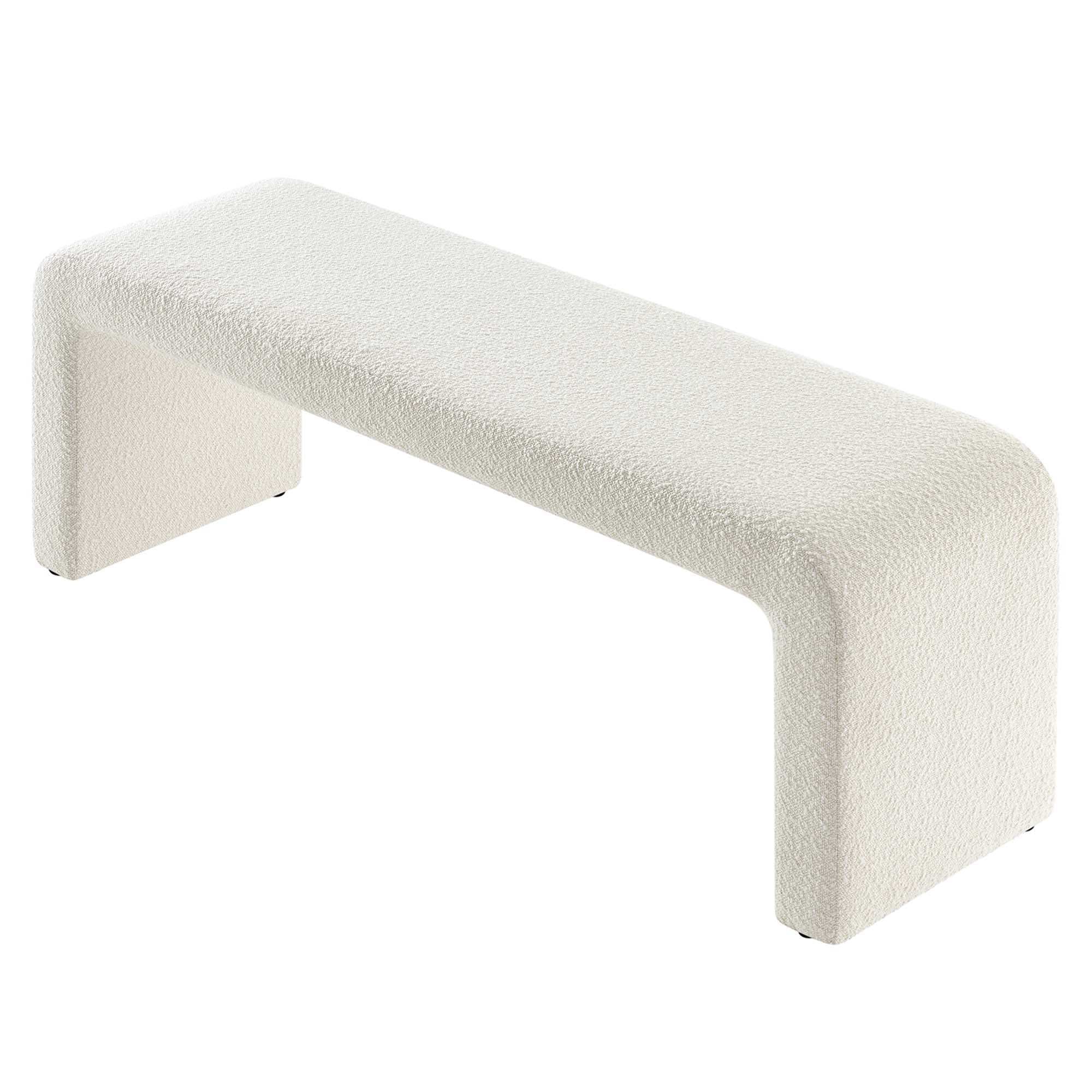 Simba Boucle Fabric Waterfall Long Bench by Modway - Best Buy Furniture