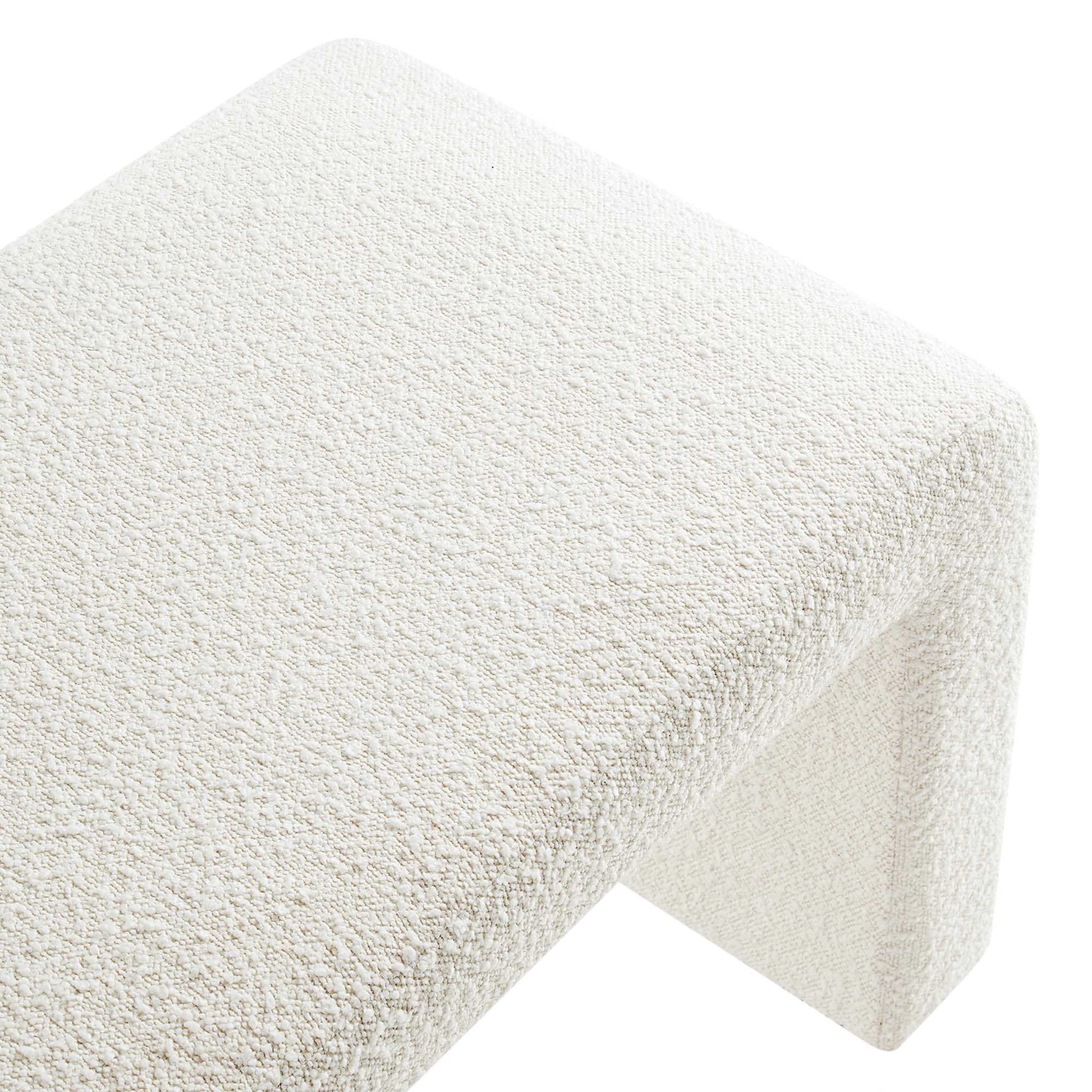 Simba Boucle Fabric Waterfall Long Bench by Modway - Best Buy Furniture