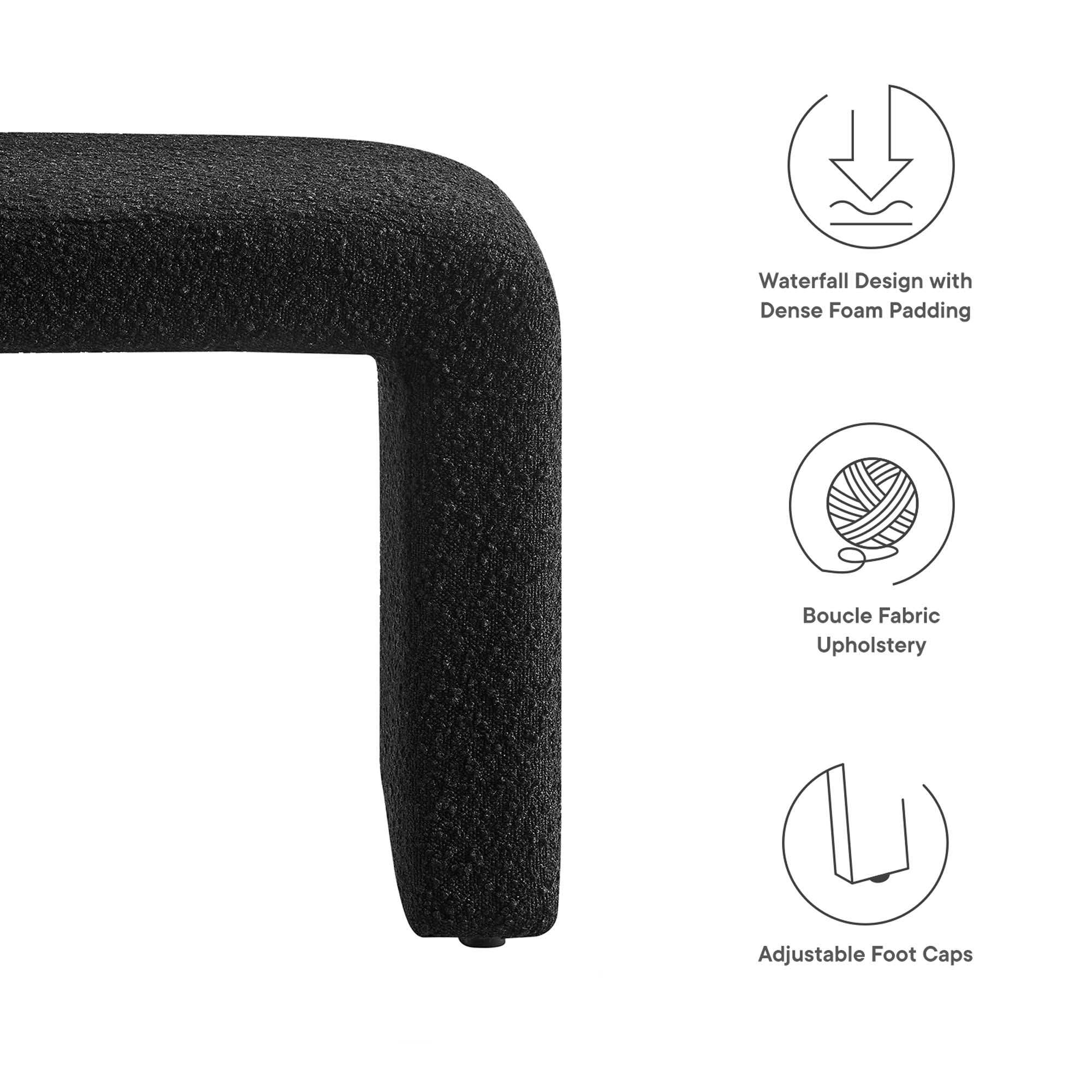 Simba Boucle Fabric Waterfall Stool by Modway - Best Buy Furniture