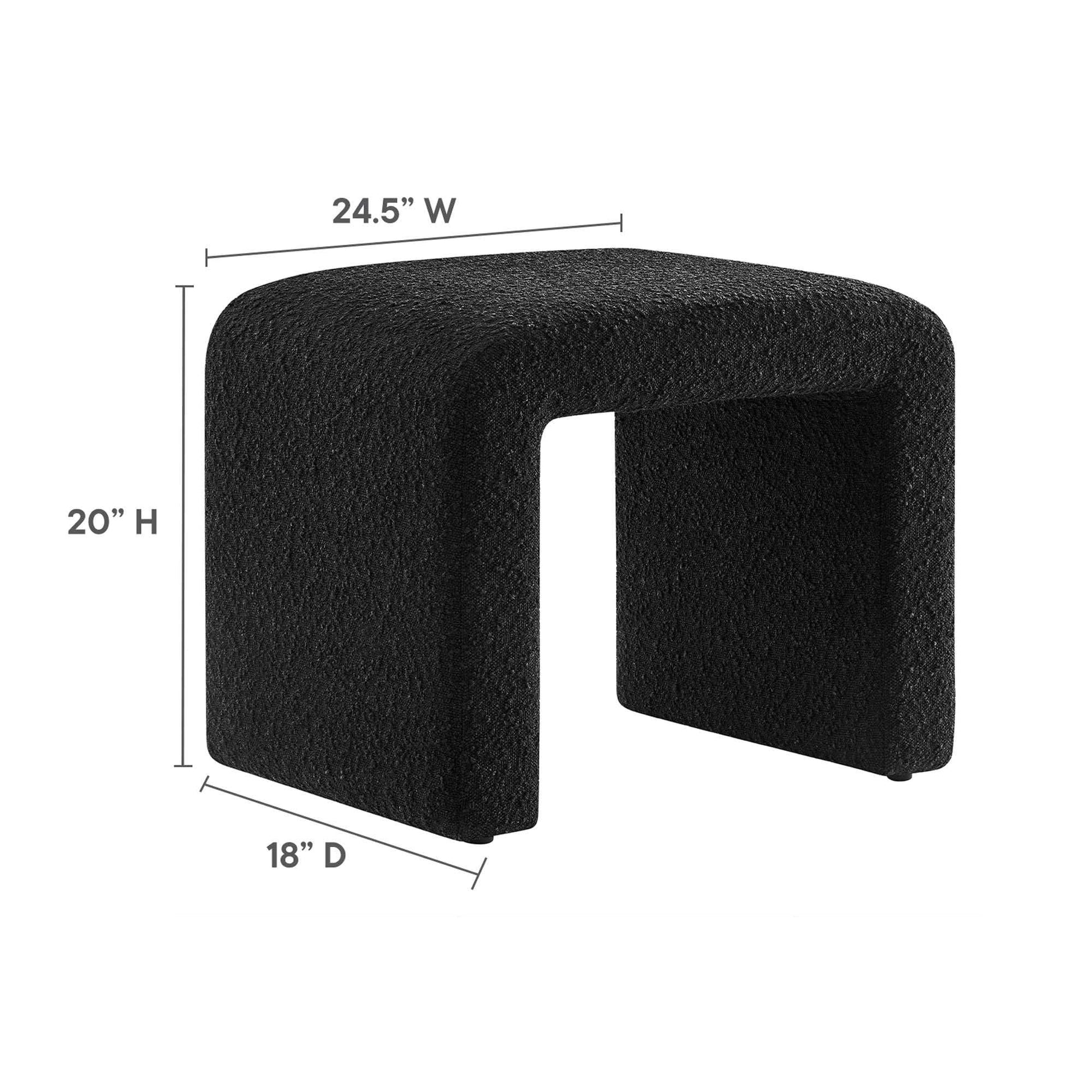 Simba Boucle Fabric Waterfall Stool by Modway - Best Buy Furniture