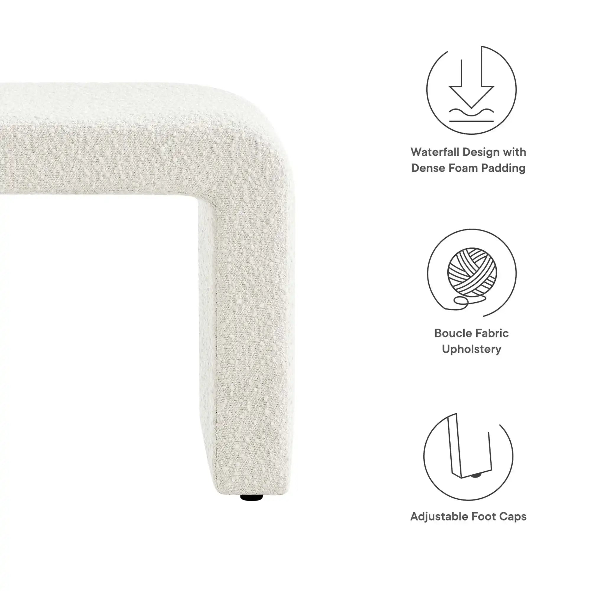 Simba Boucle Fabric Waterfall Stool by Modway - Best Buy Furniture