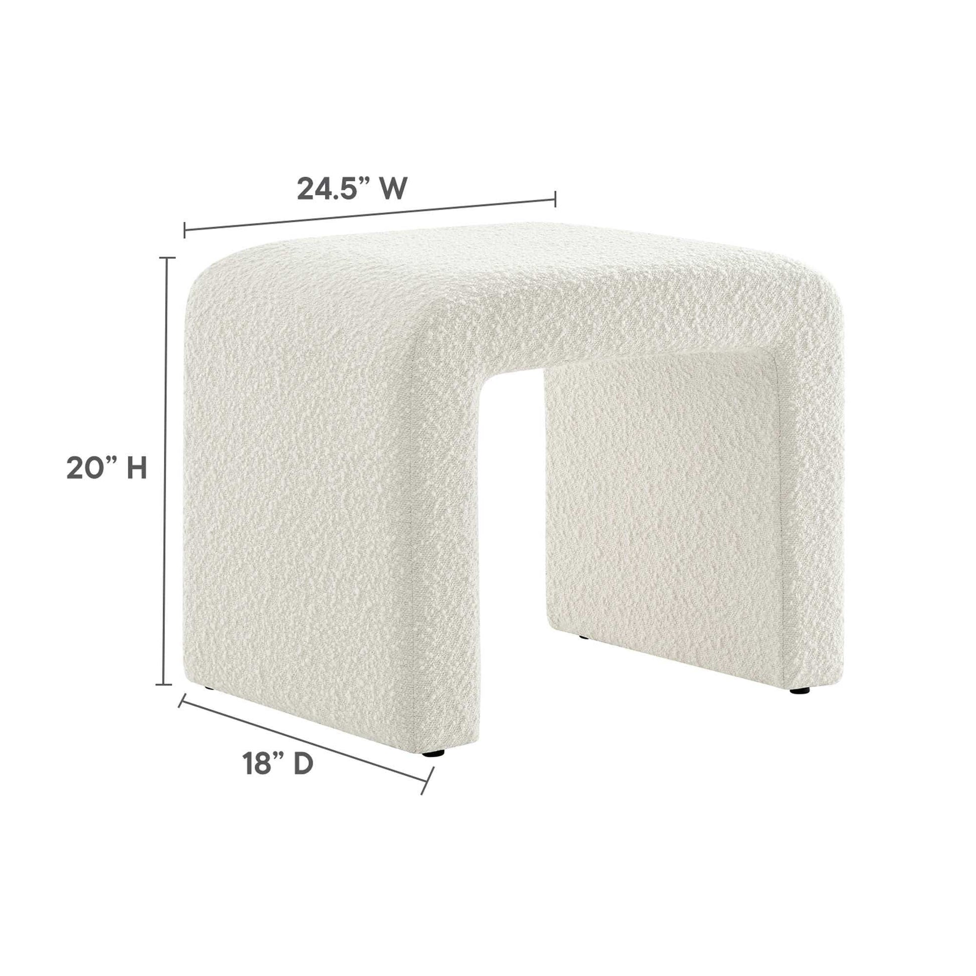 Simba Boucle Fabric Waterfall Stool by Modway - Best Buy Furniture