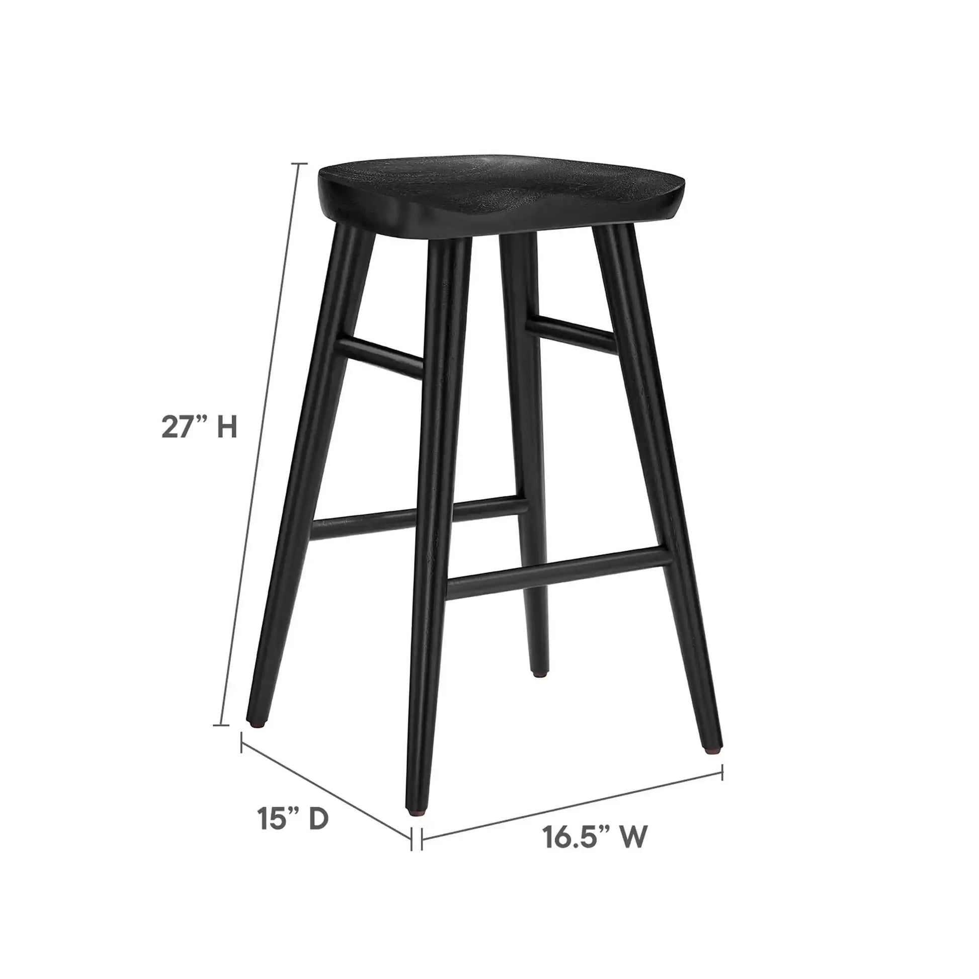 Saville Backless Wood Counter Stools Set of 2 by Modway - Best Buy Furniture