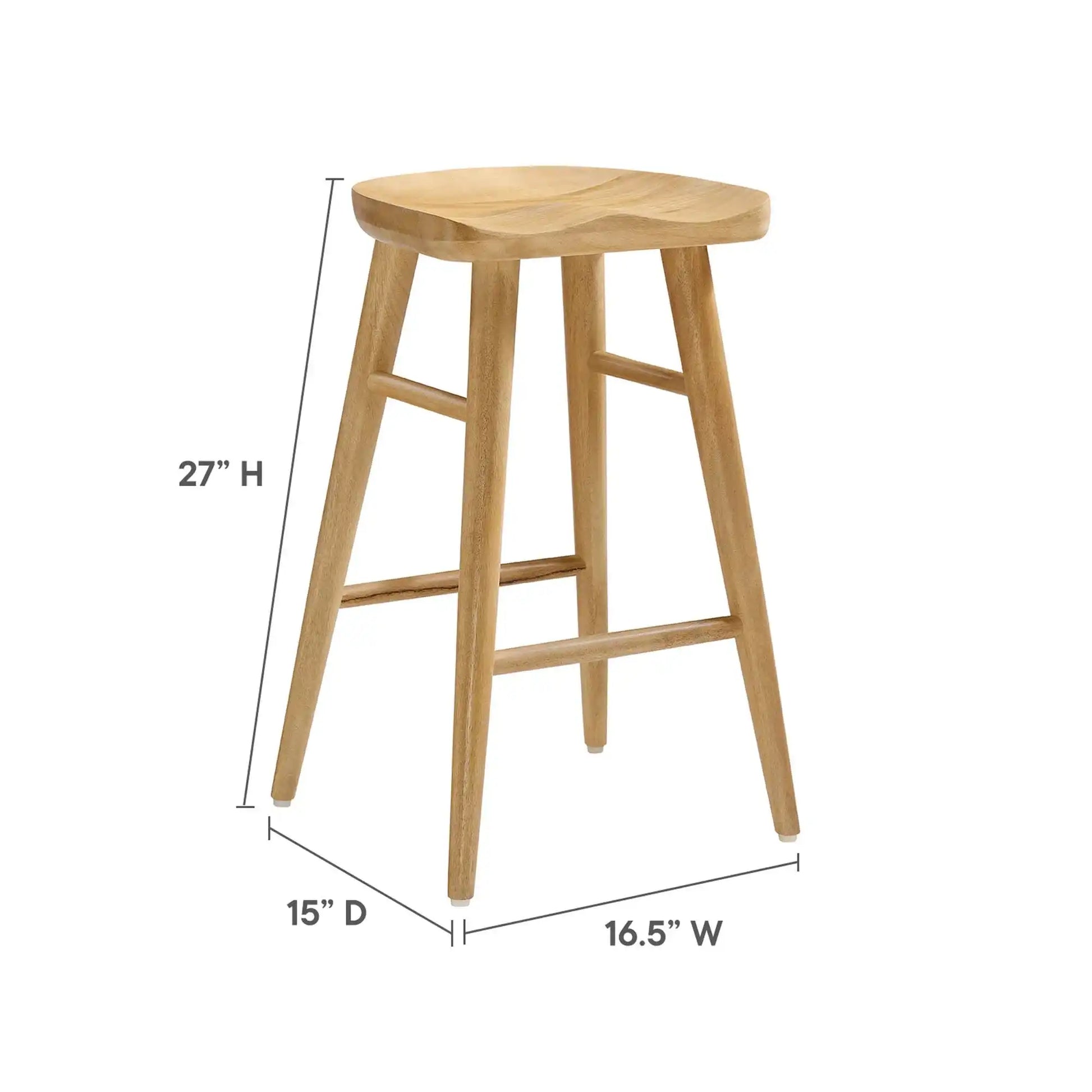 Saville Backless Wood Counter Stools Set of 2 by Modway - Best Buy Furniture