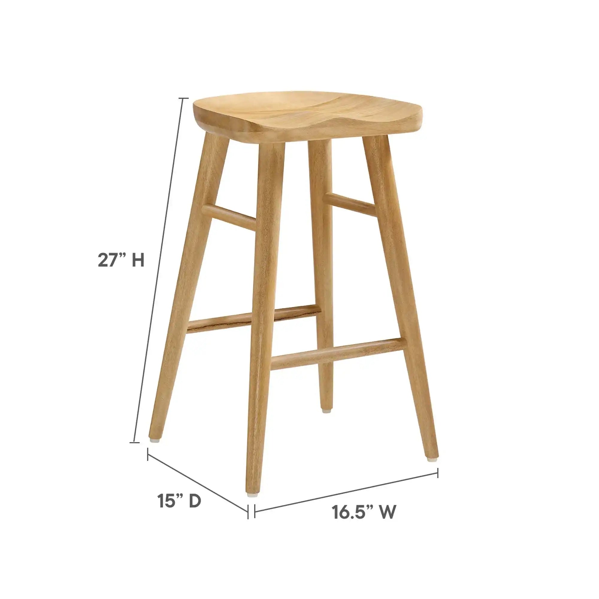 Saville Backless Wood Counter Stools Set of 2 by Modway - Best Buy Furniture