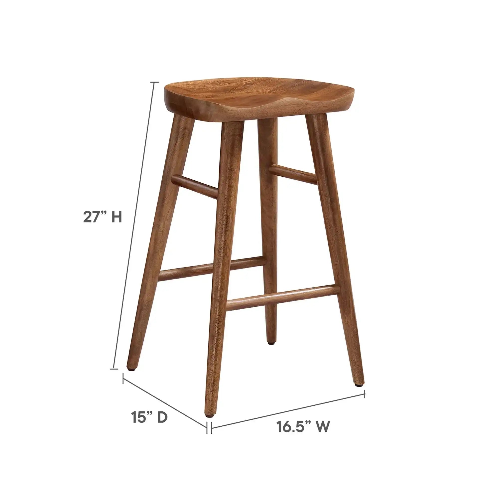 Saville Backless Wood Counter Stools Set of 2 by Modway - Best Buy Furniture