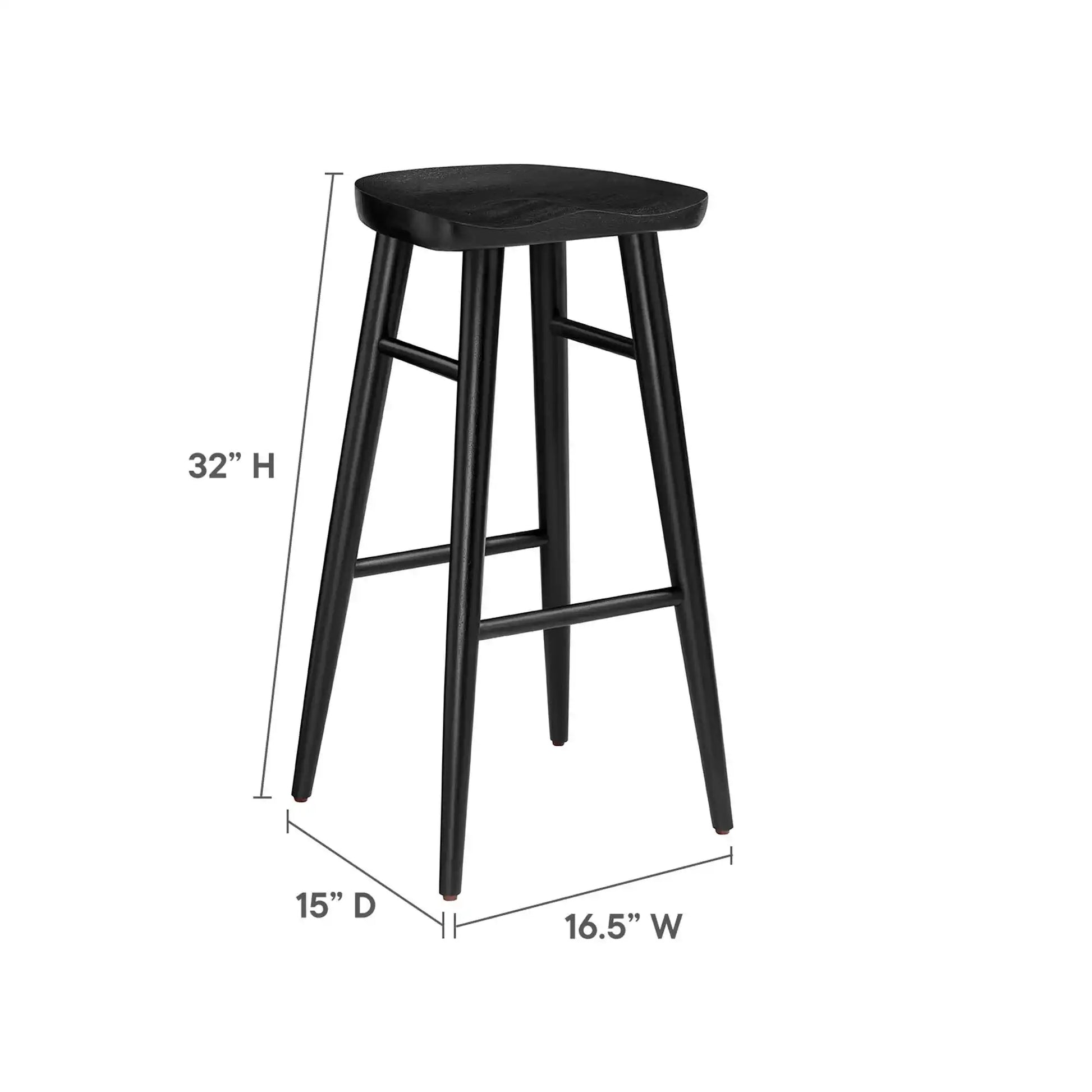 Saville Backless Wood Bar Stools Set of 2 by Modway - Best Buy Furniture