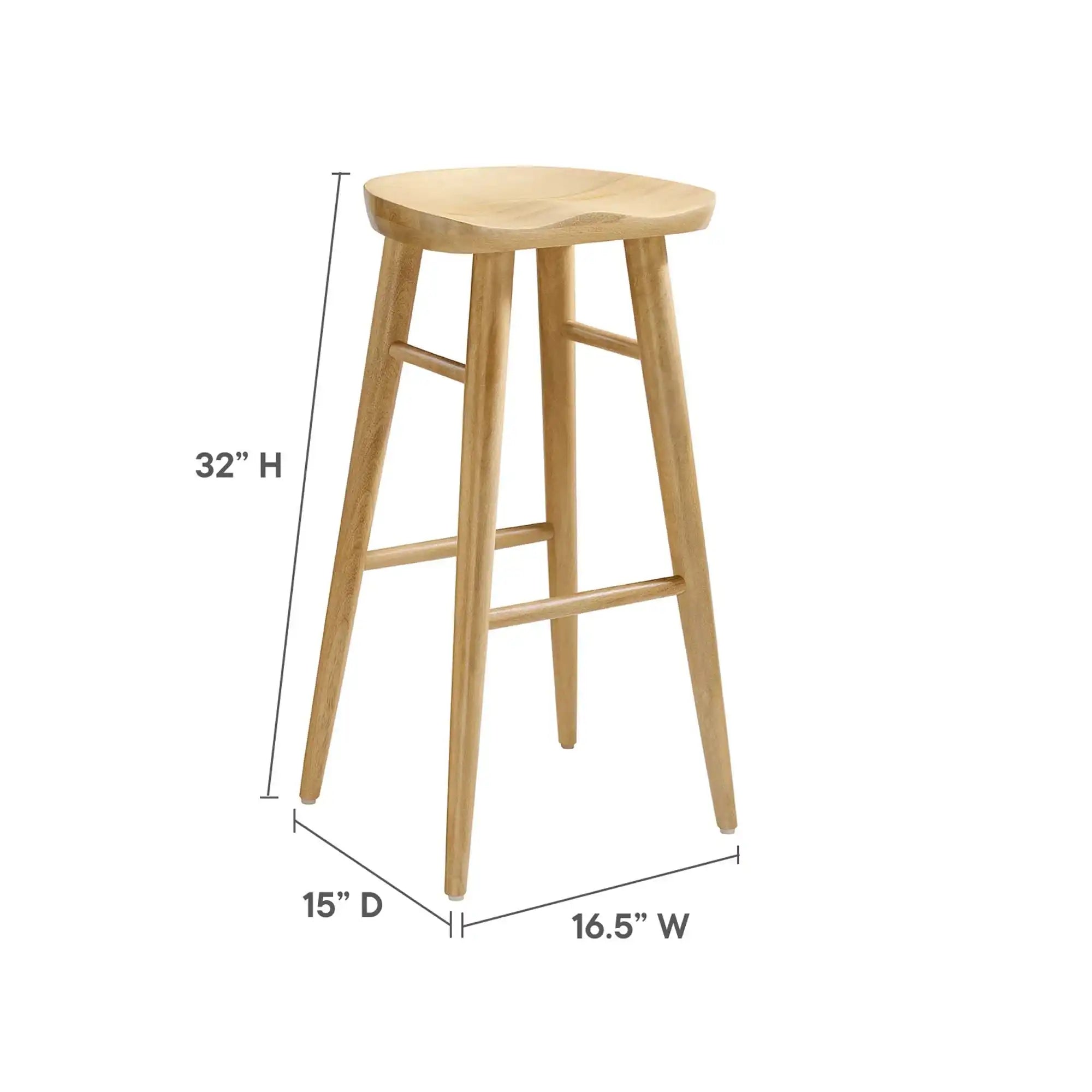 Saville Backless Wood Bar Stools Set of 2 by Modway - Best Buy Furniture