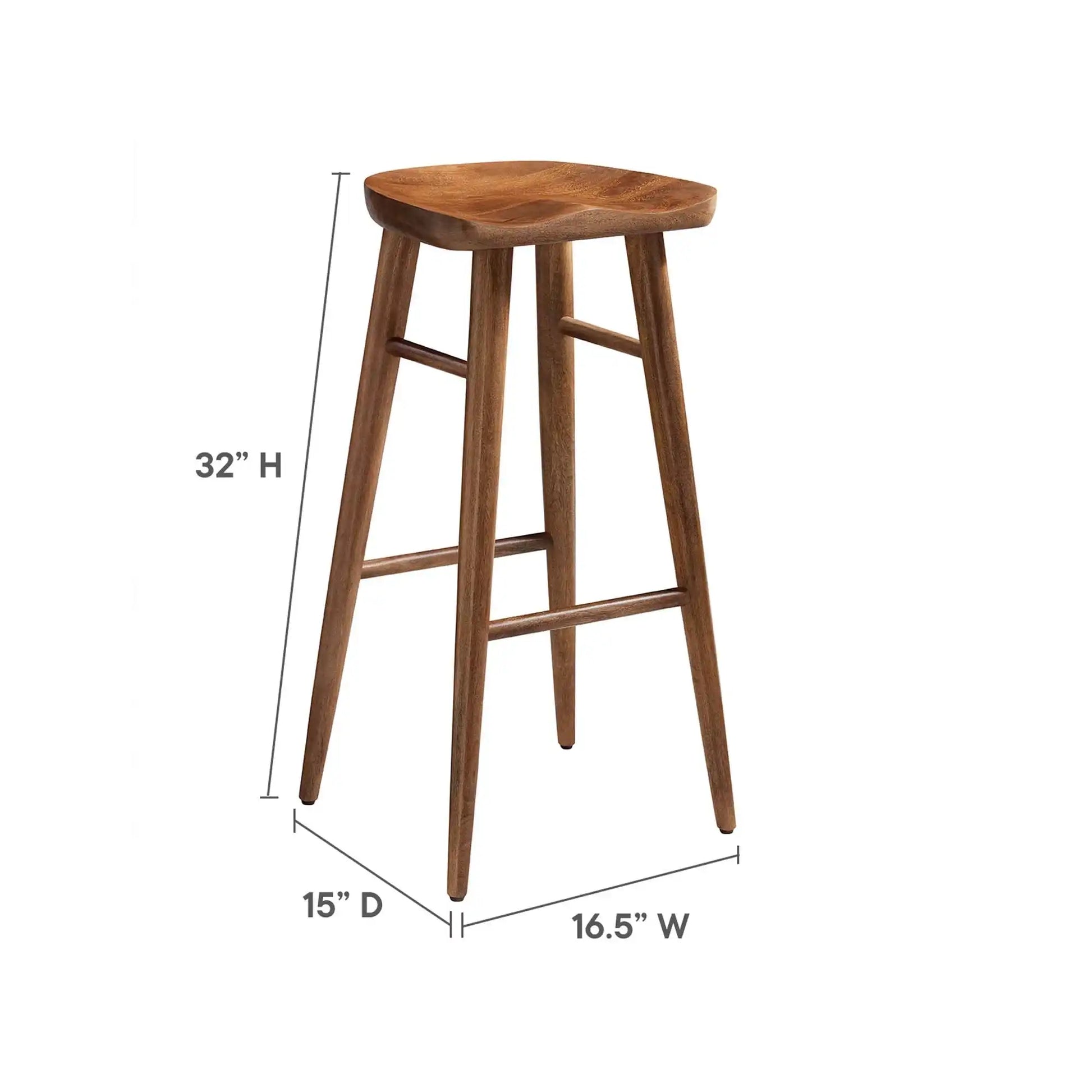 Saville Backless Wood Bar Stools Set of 2 by Modway - Best Buy Furniture