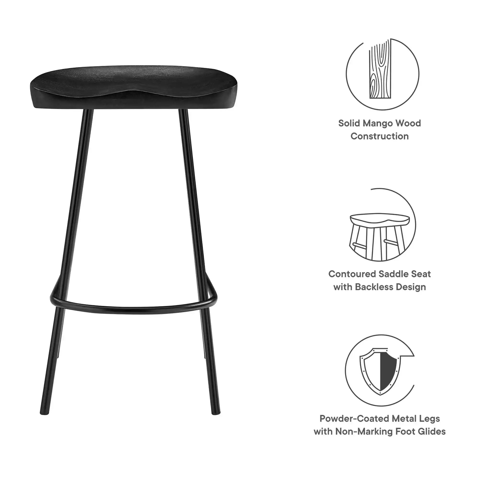 Concord Backless Wood Counter Stools Set of 2 by Modway - Best Buy Furniture