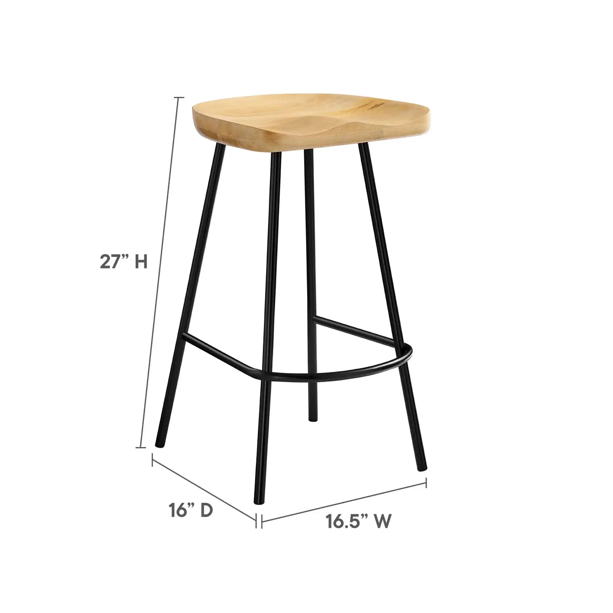 Concord Backless Wood Counter Stools Set of 2 by Modway - Best Buy Furniture
