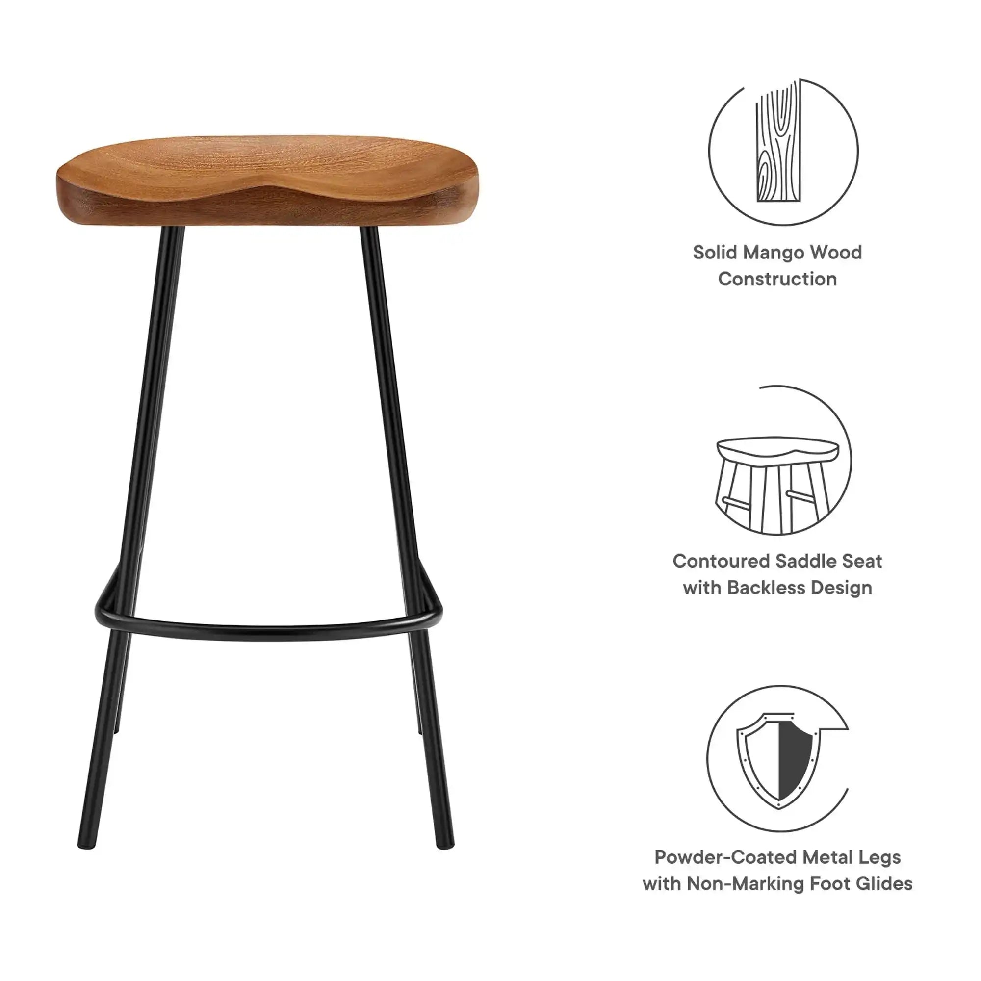 Concord Backless Wood Counter Stools Set of 2 by Modway - Best Buy Furniture