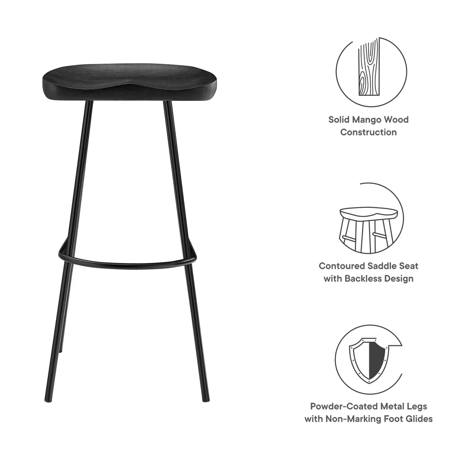 Concord Backless Wood Bar Stools Set of 2 by Modway - Best Buy Furniture