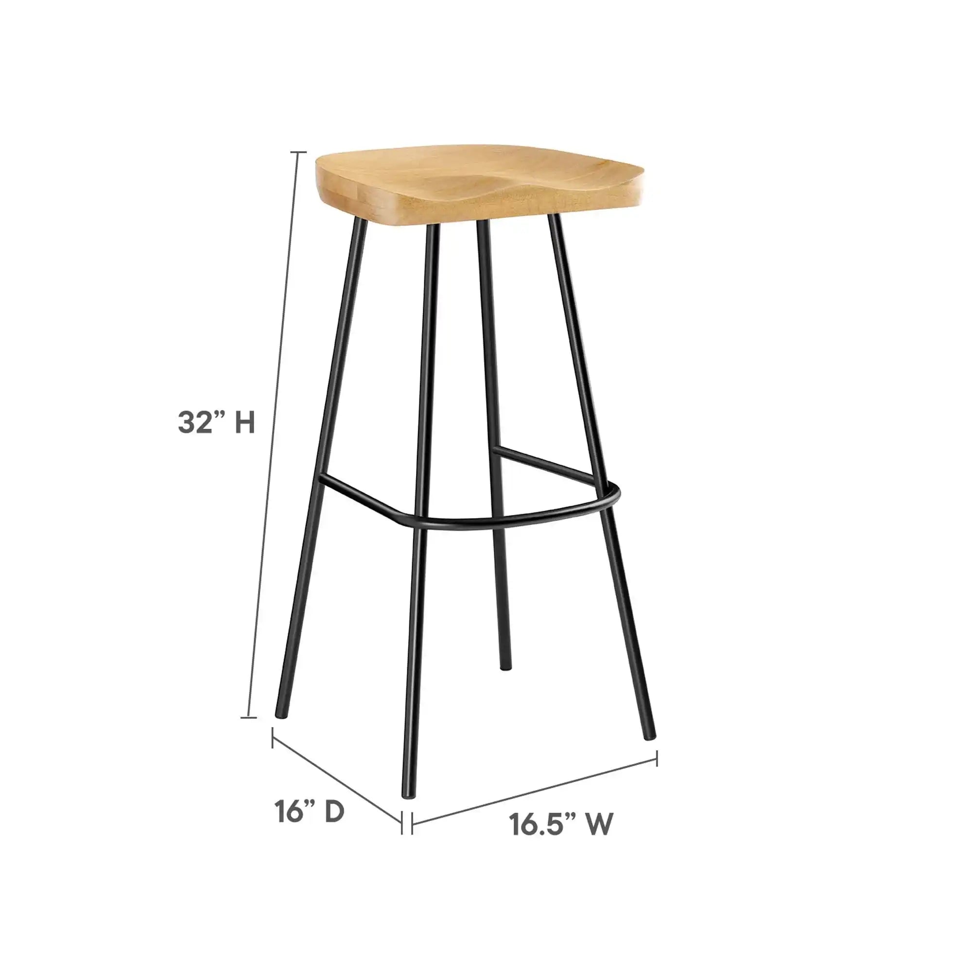 Concord Backless Wood Bar Stools Set of 2 by Modway - Best Buy Furniture