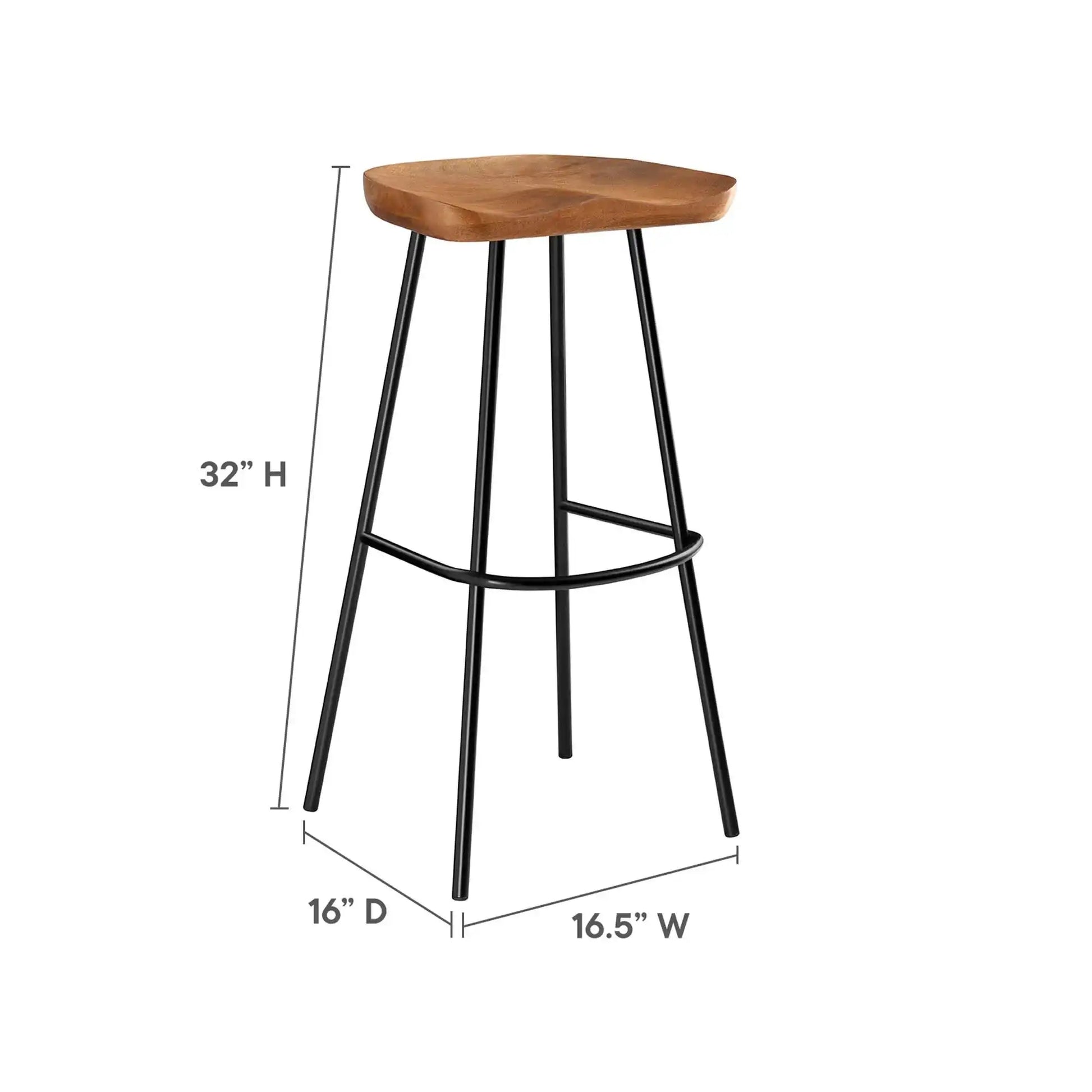 Concord Backless Wood Bar Stools Set of 2 by Modway - Best Buy Furniture