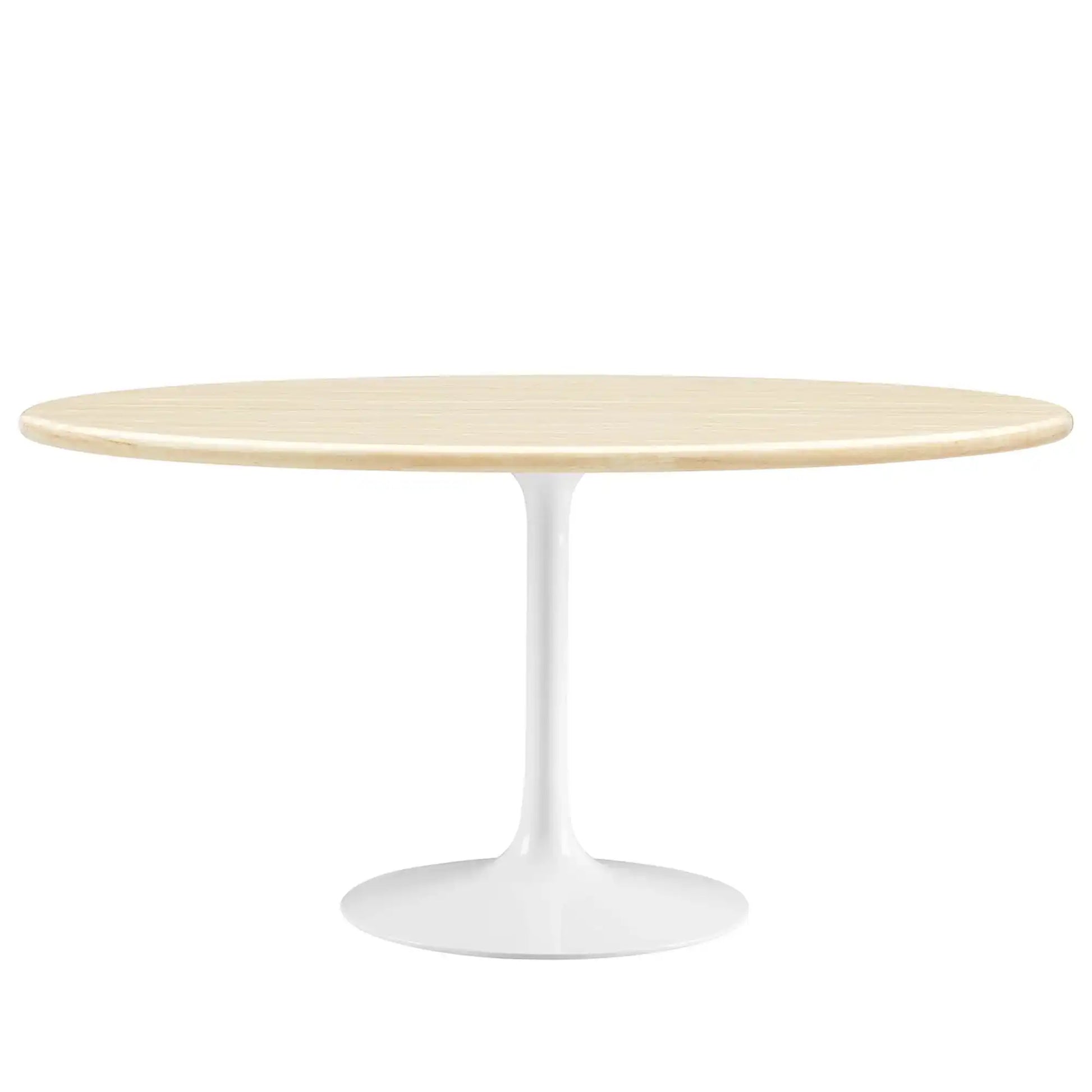 Lippa 60" Oval Faux Travertine Dining Table by Modway - Best Buy Furniture