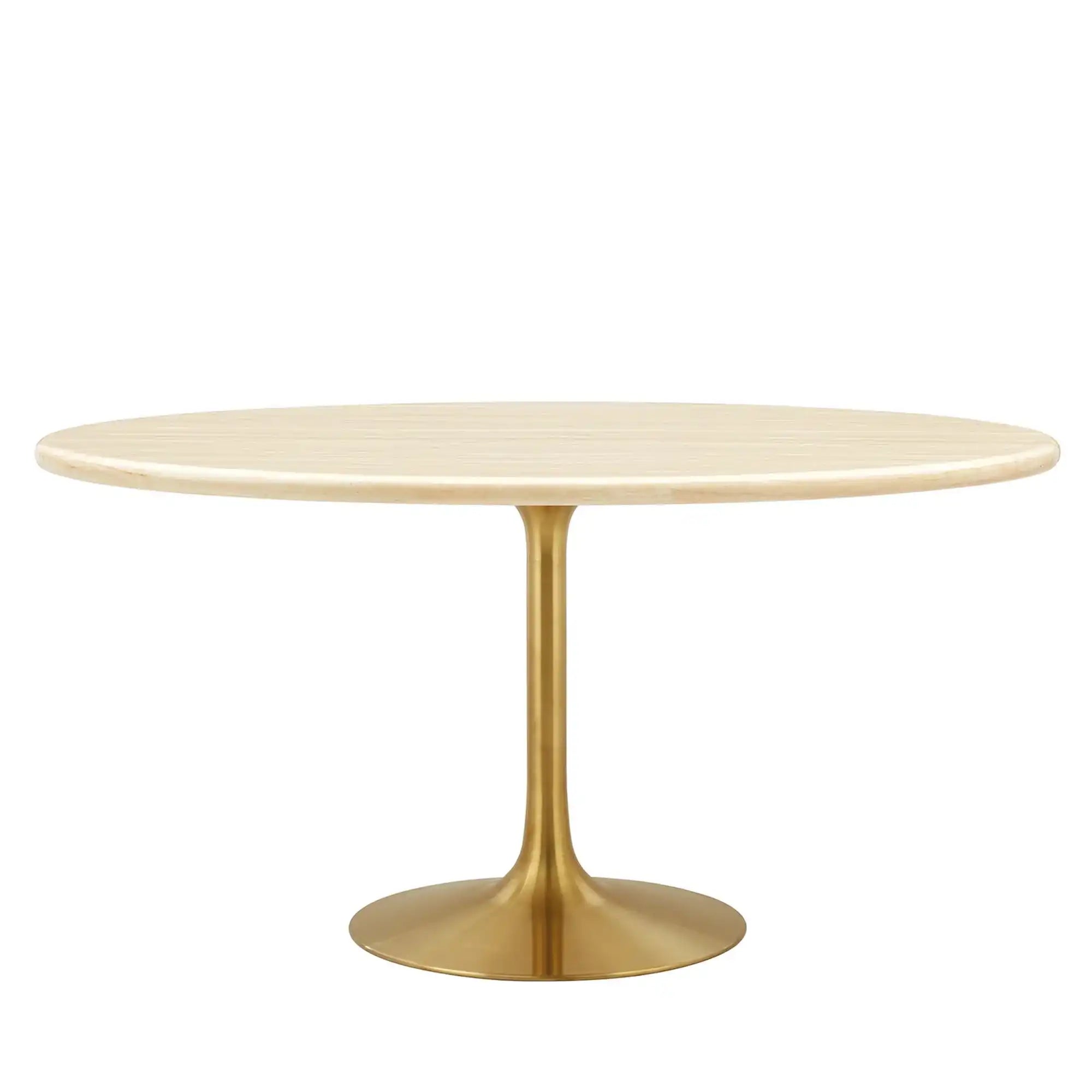 Lippa 60" Oval Faux Travertine Dining Table by Modway - Best Buy Furniture