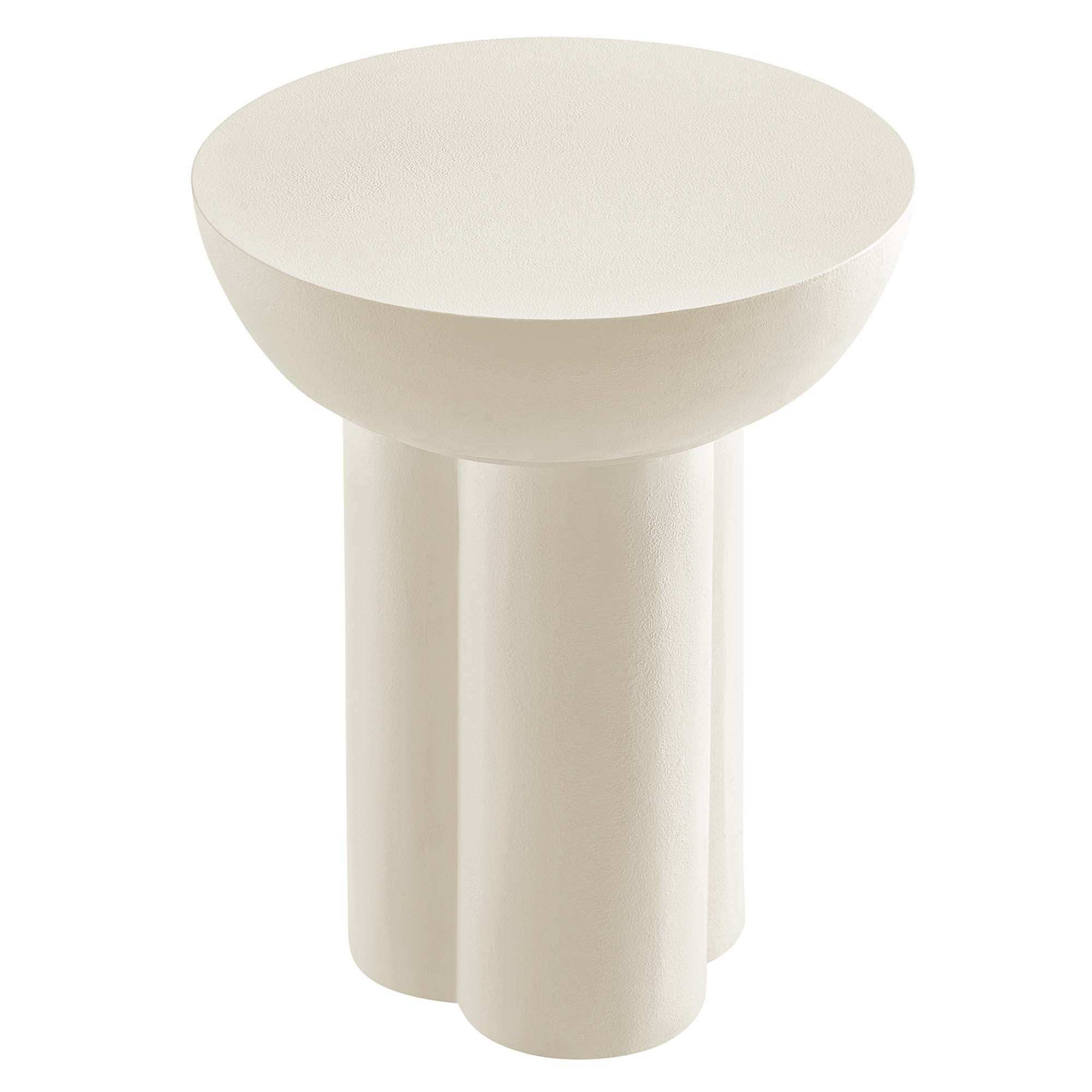 Caspian Round Concrete Side Table by Modway - Best Buy Furniture