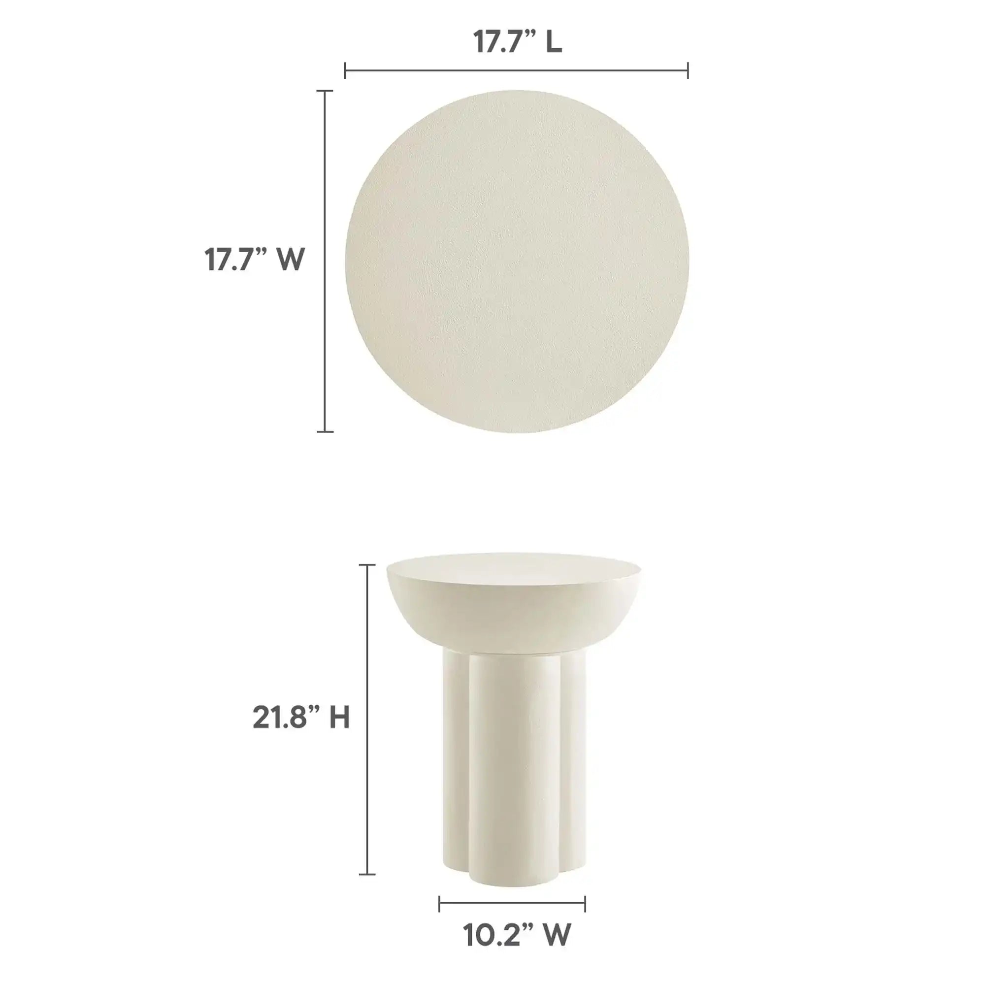 Caspian Round Concrete Side Table by Modway - Best Buy Furniture