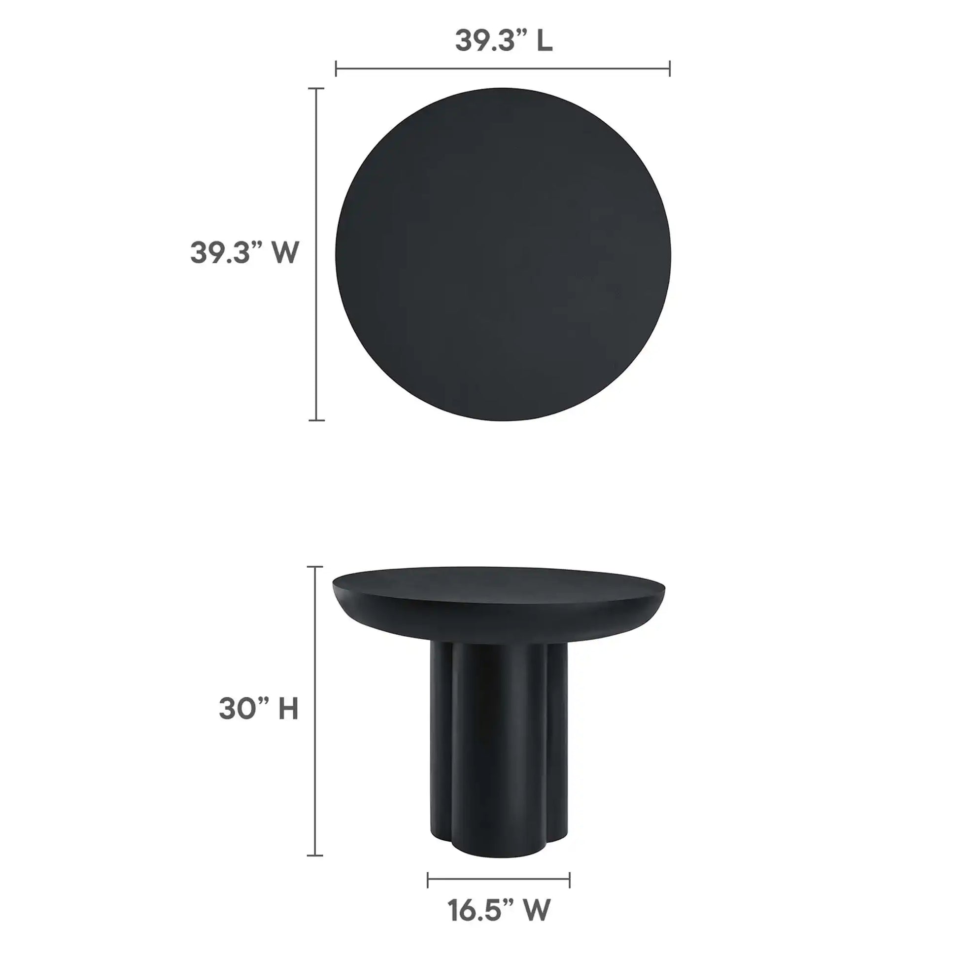 Caspian 40" Round Concrete Dining Table by Modway - Best Buy Furniture