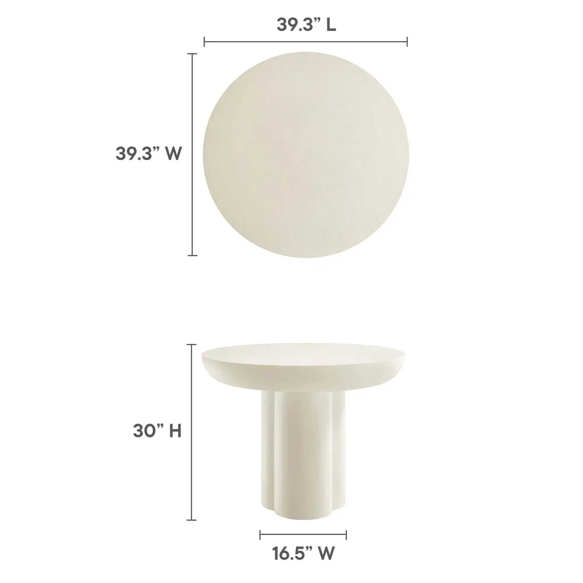 Caspian 40" Round Concrete Dining Table by Modway - Best Buy Furniture