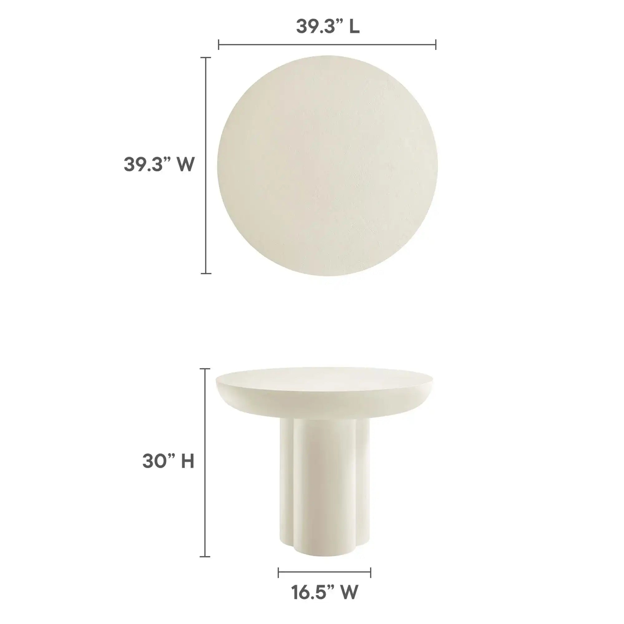 Caspian 40" Round Concrete Dining Table by Modway - Best Buy Furniture