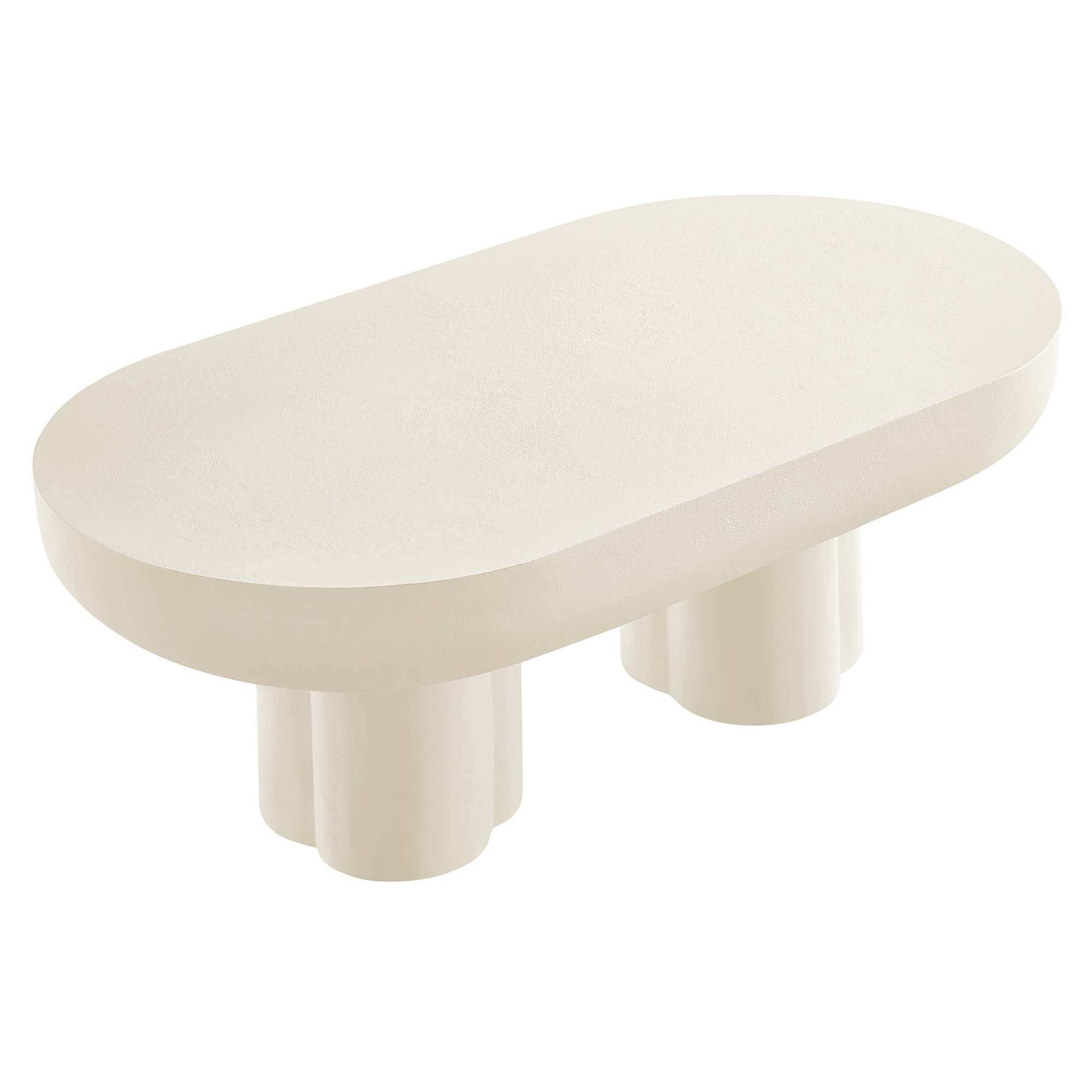 Caspian Oval Concrete Coffee Table by Modway - Best Buy Furniture