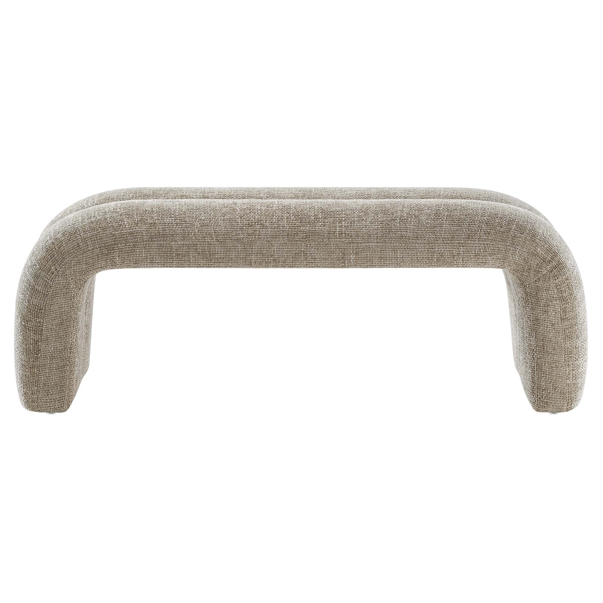 Dax 50.5" Chenille Upholstered Accent Bench by Modway - Best Buy Furniture