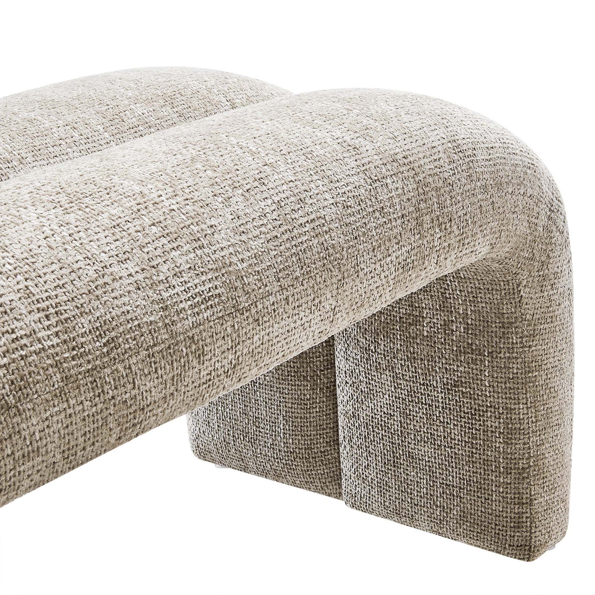 Dax 50.5" Chenille Upholstered Accent Bench by Modway - Best Buy Furniture