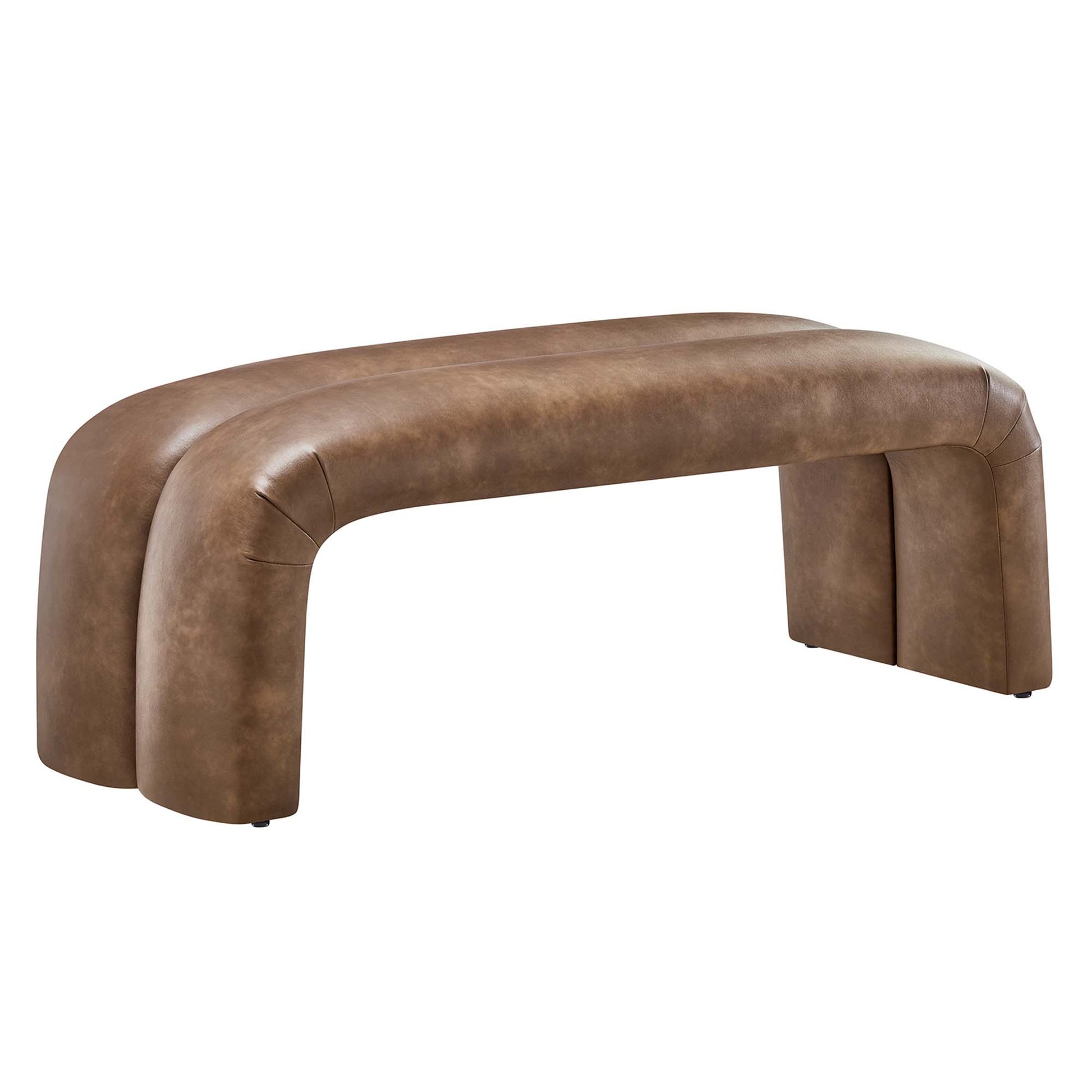 Dax 50.5" Vegan Leather Upholstered Accent Bench by Modway - Best Buy Furniture