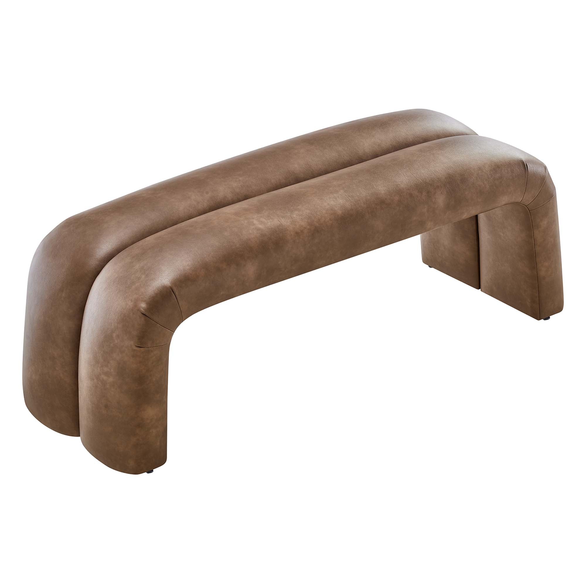 Dax 50.5" Vegan Leather Upholstered Accent Bench by Modway - Best Buy Furniture