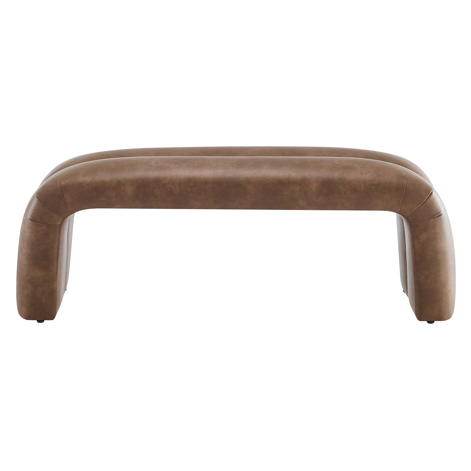 Dax 50.5" Vegan Leather Upholstered Accent Bench by Modway - Best Buy Furniture