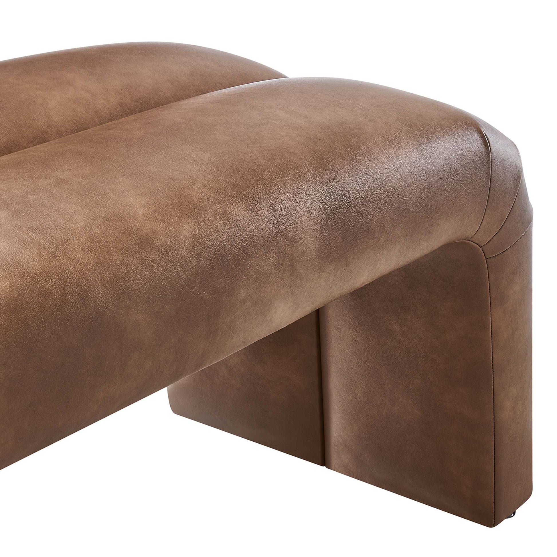 Dax 50.5" Vegan Leather Upholstered Accent Bench by Modway - Best Buy Furniture
