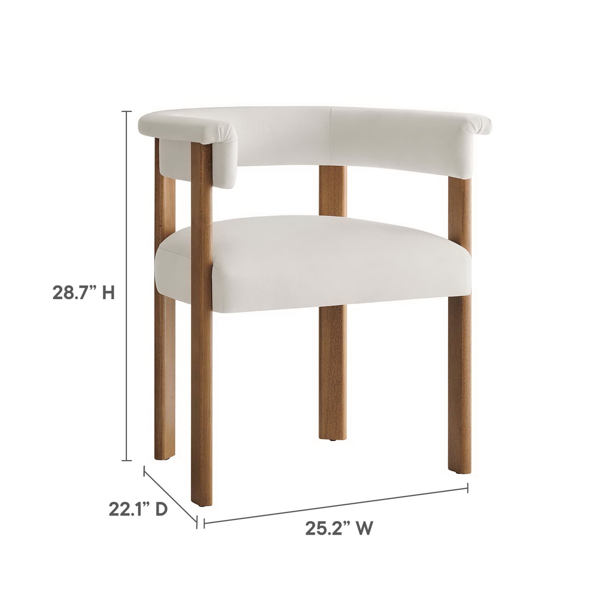 Imogen Performance Velvet Barrel Dining Chairs Set of 2 by Modway - Best Buy Furniture