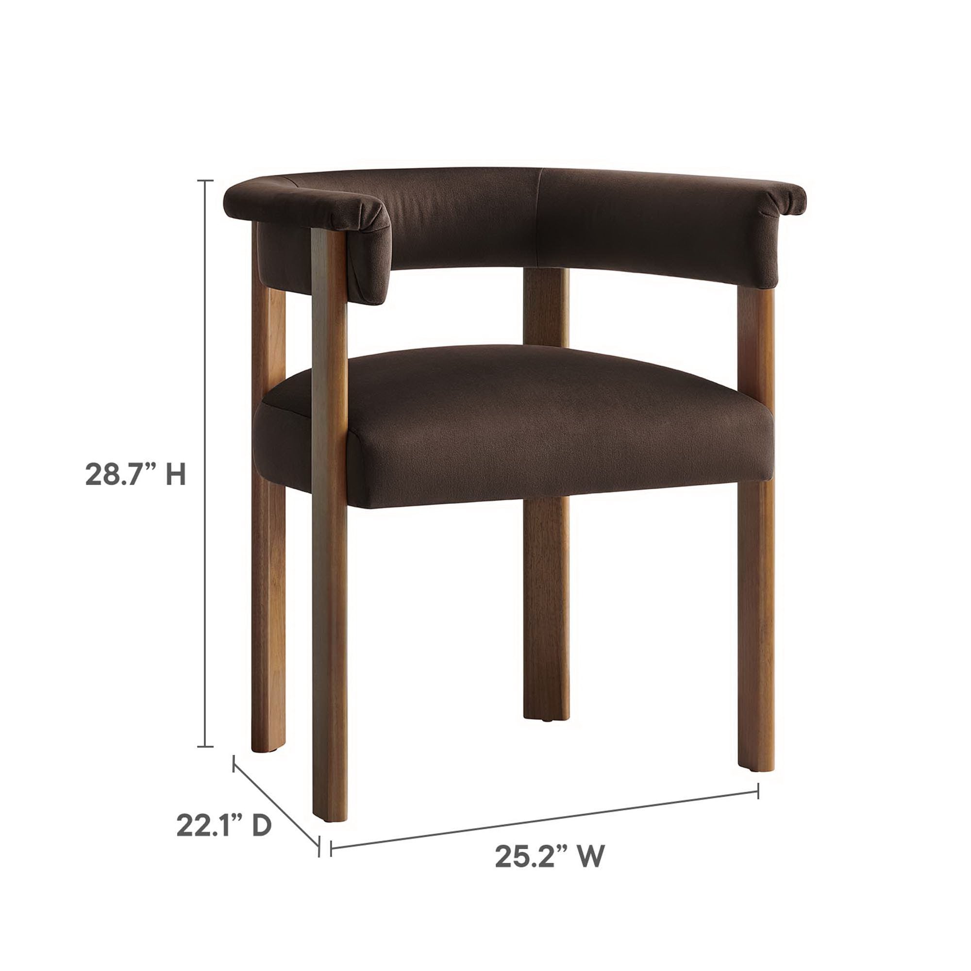 Imogen Performance Velvet Barrel Dining Chairs Set of 2 by Modway - Best Buy Furniture