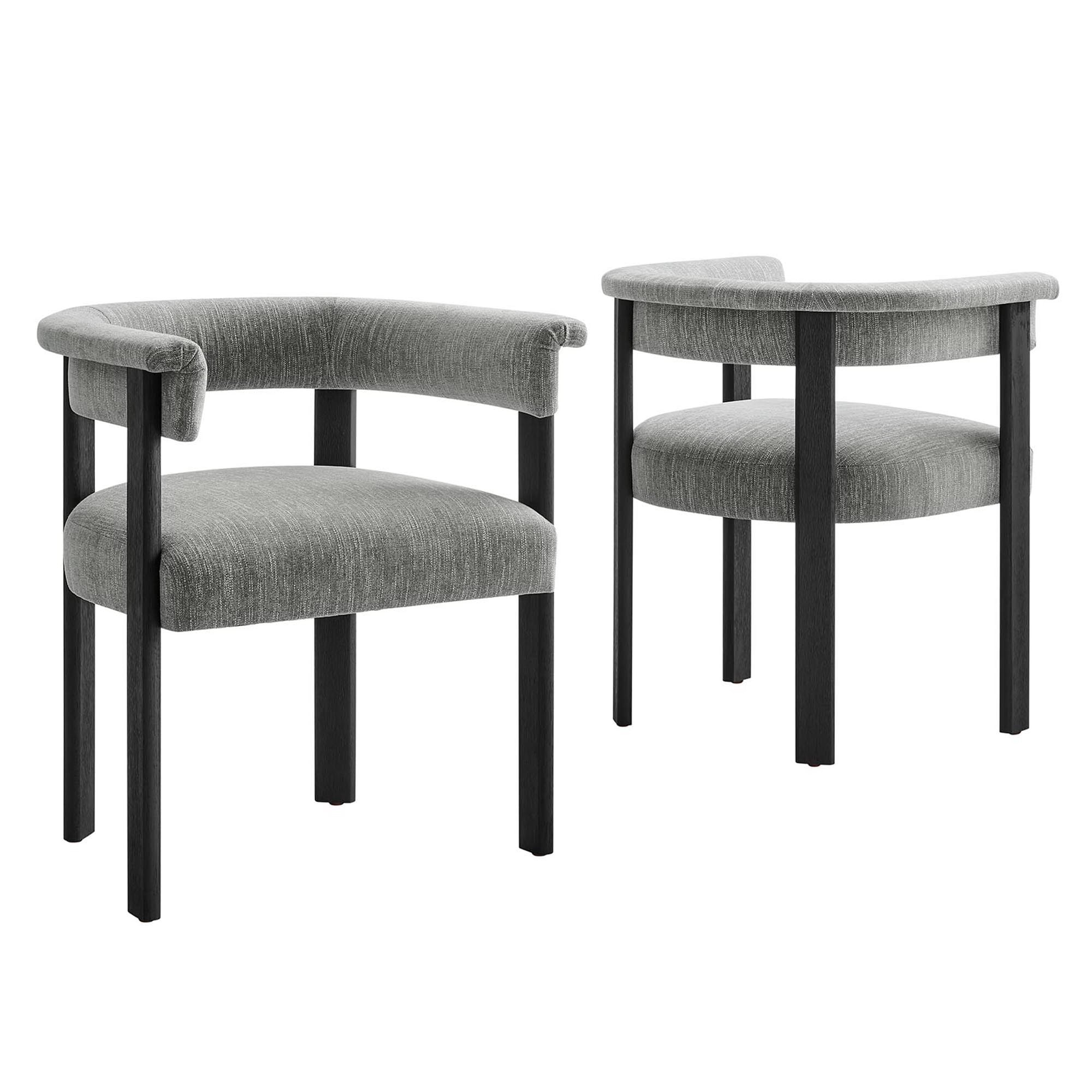 Imogen Fabric Upholstered Barrel Dining Chairs Set of 2 by Modway - Best Buy Furniture