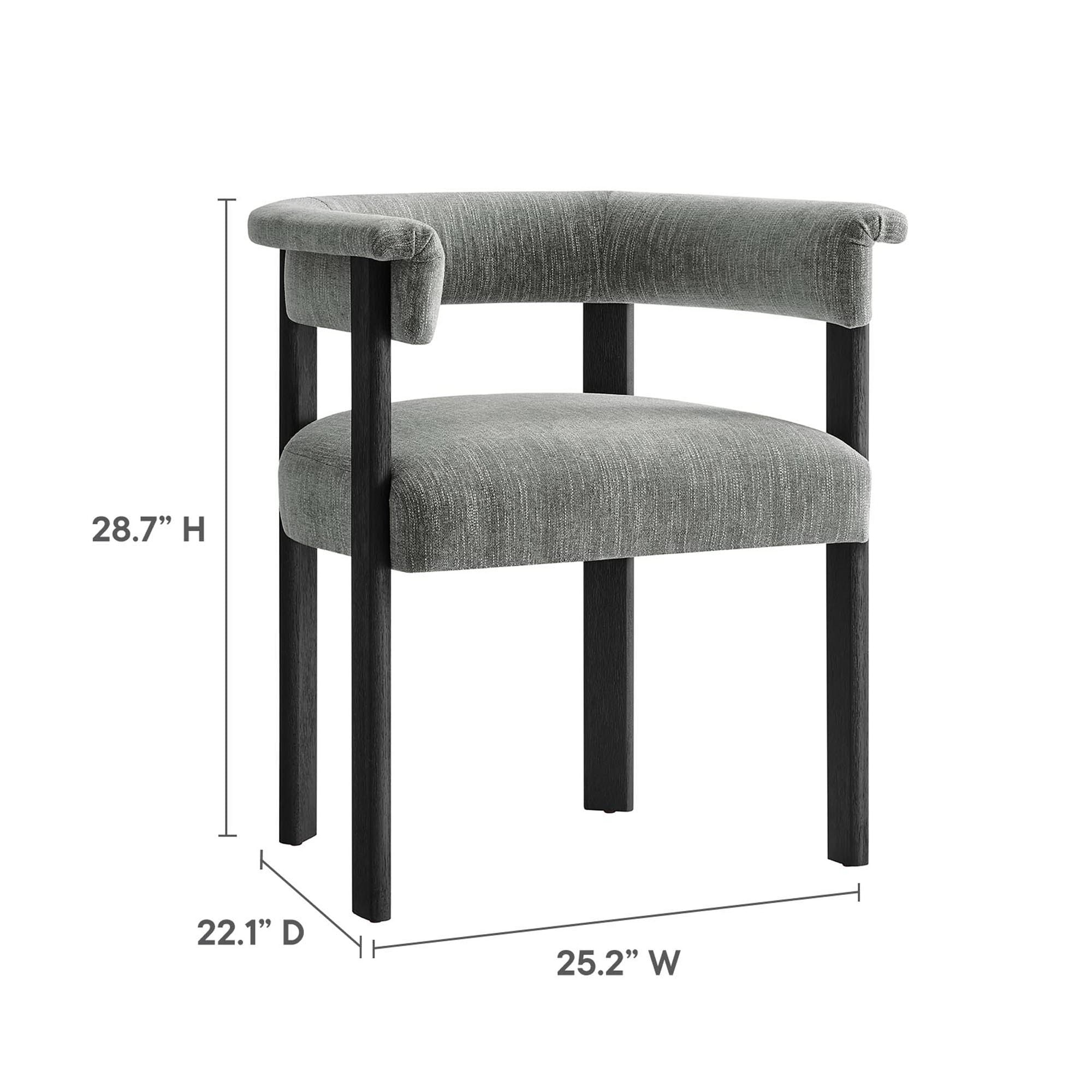 Imogen Fabric Upholstered Barrel Dining Chairs Set of 2 by Modway - Best Buy Furniture