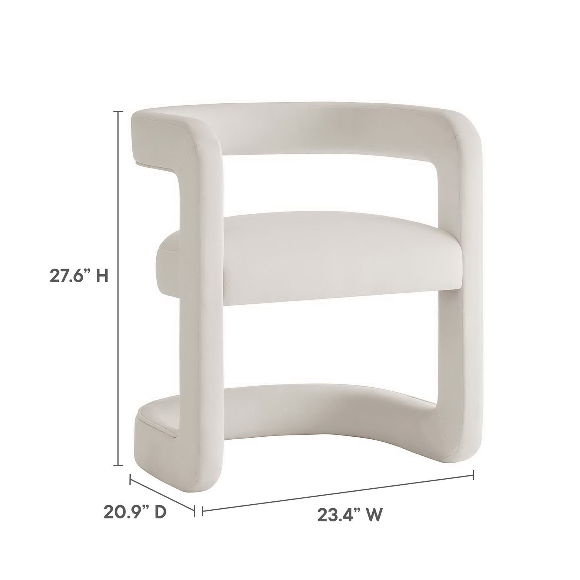 Winslow Performance Velvet Barrel Accent Chair by Modway - Best Buy Furniture