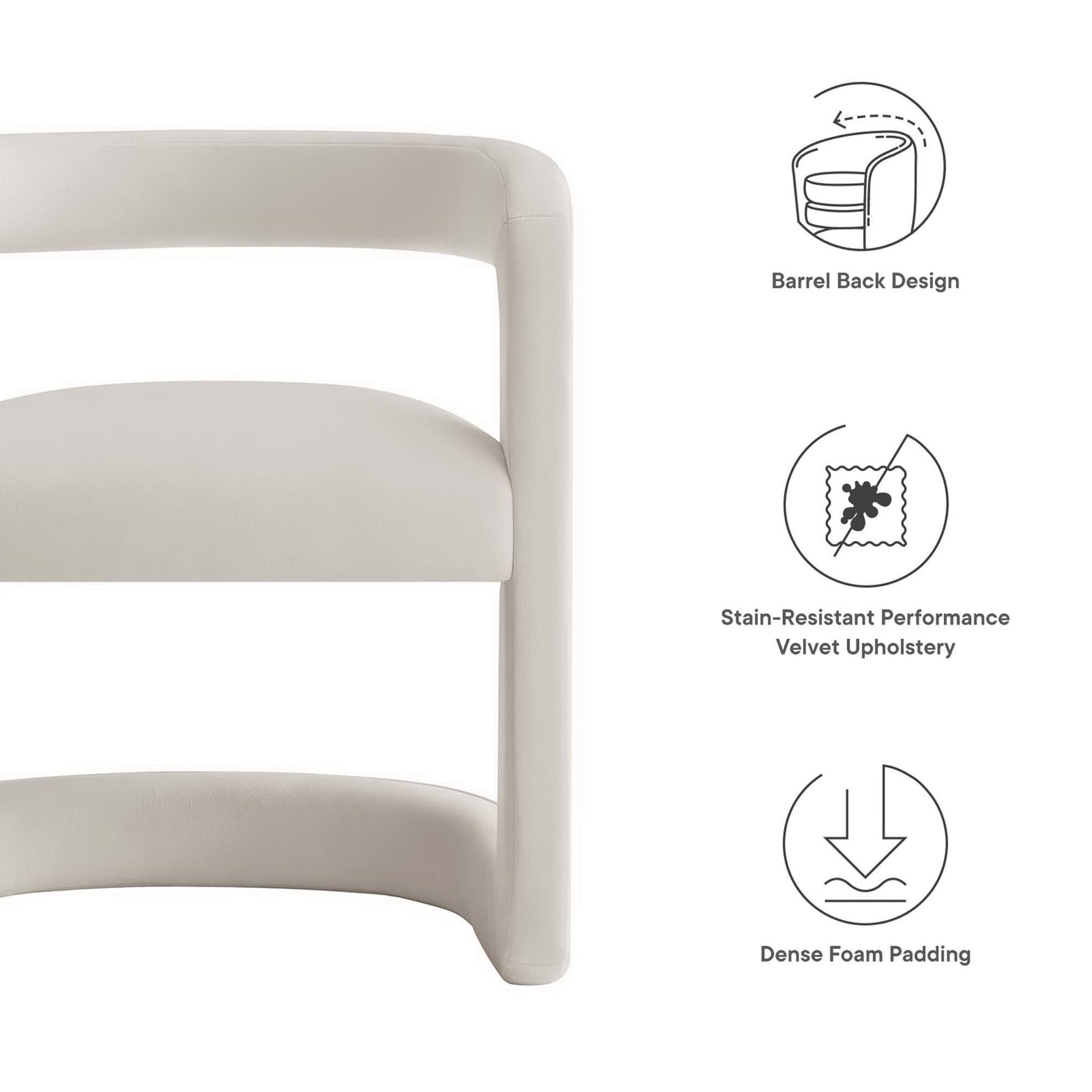 Winslow Barrel Performance Velvet Dining Chair by Modway - Best Buy Furniture