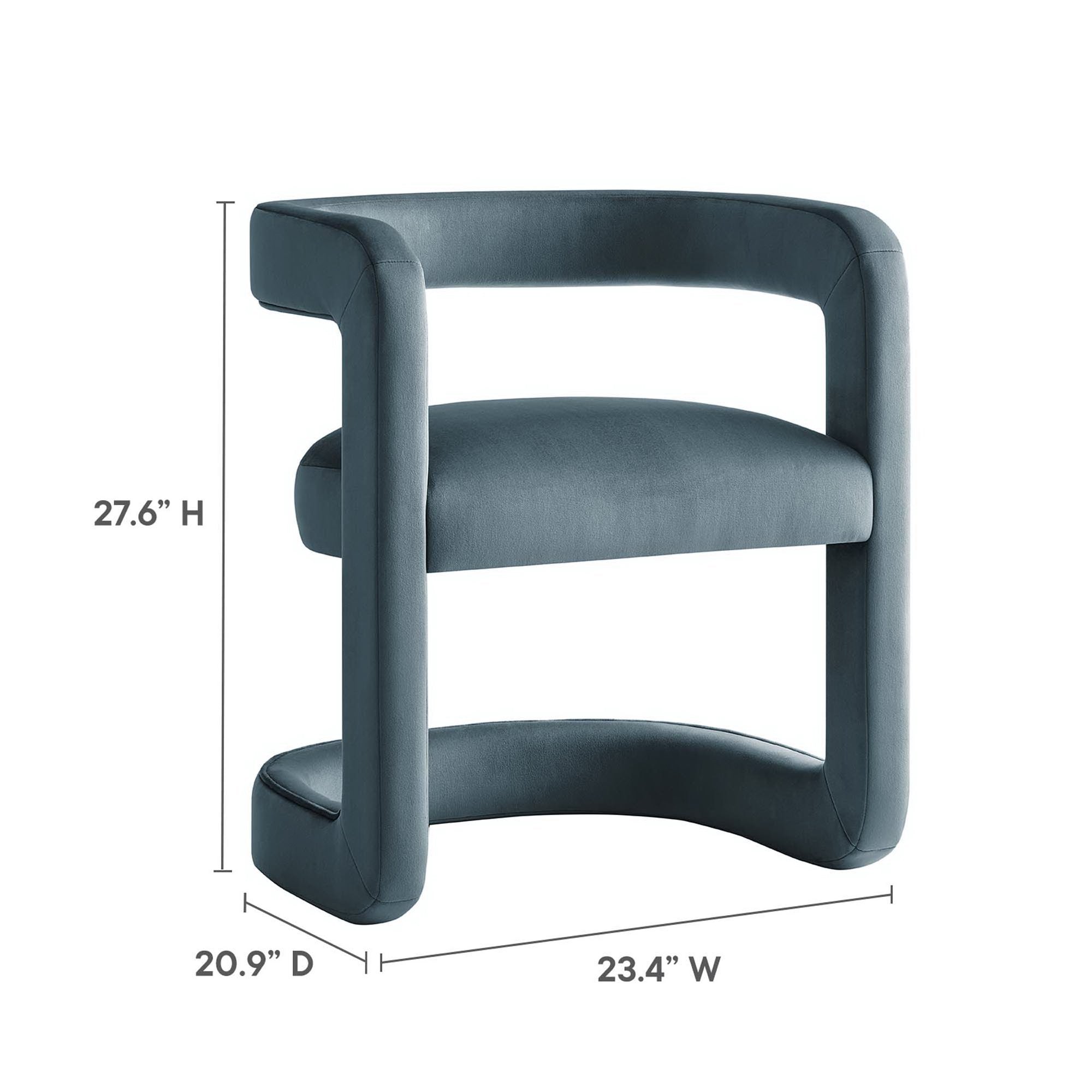 Winslow Performance Velvet Barrel Accent Chair by Modway - Best Buy Furniture