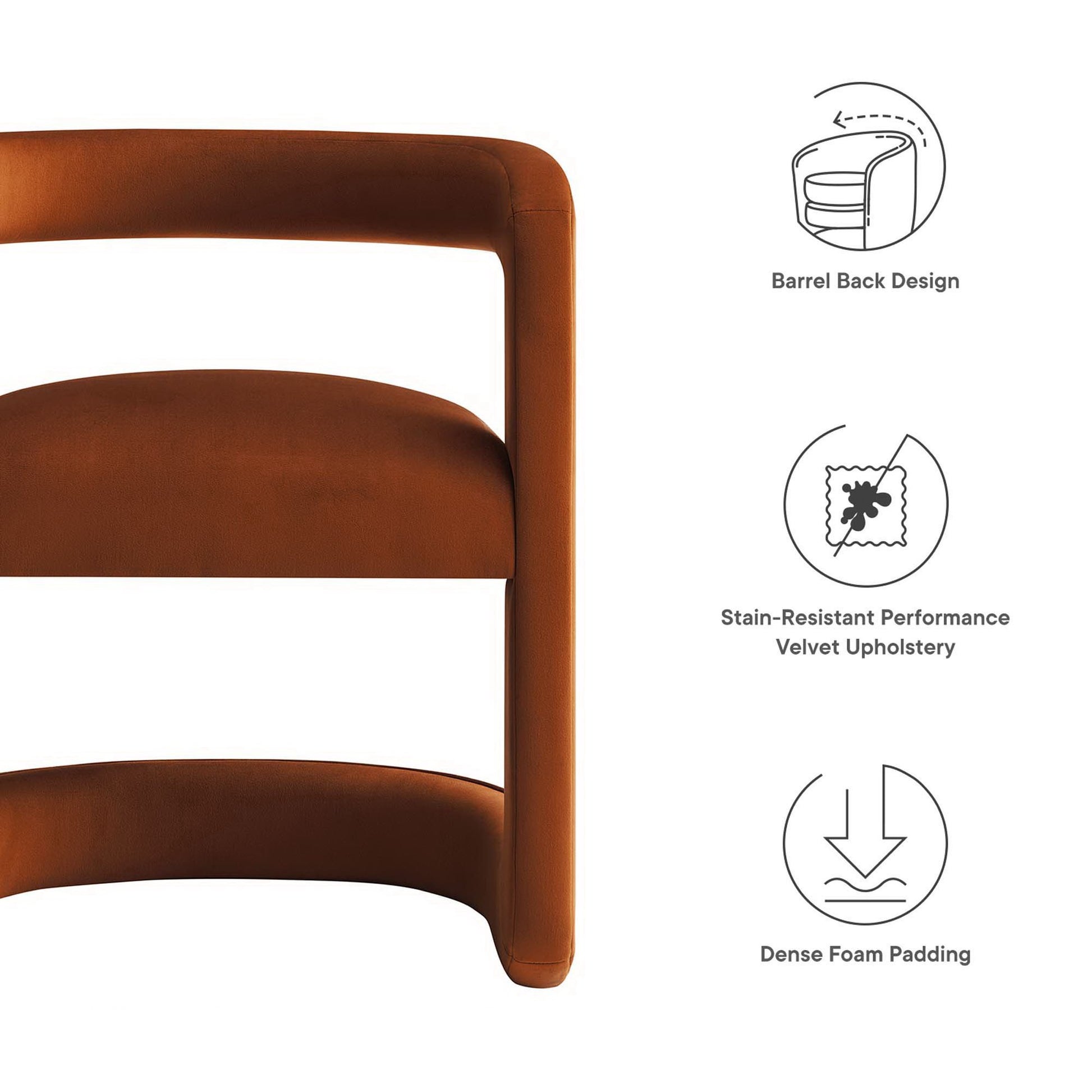 Winslow Barrel Performance Velvet Dining Chair by Modway - Best Buy Furniture