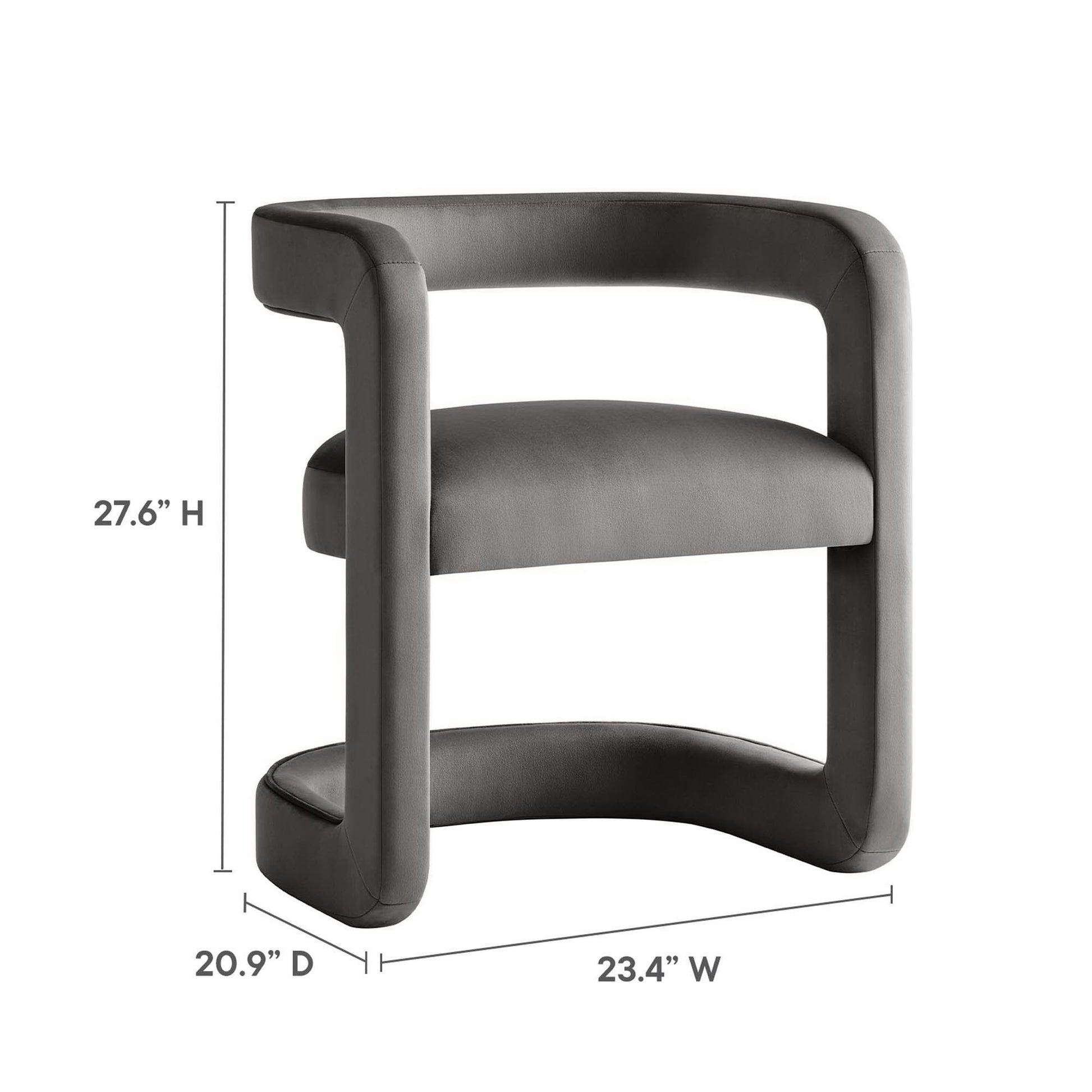 Winslow Performance Velvet Barrel Accent Chair by Modway - Best Buy Furniture