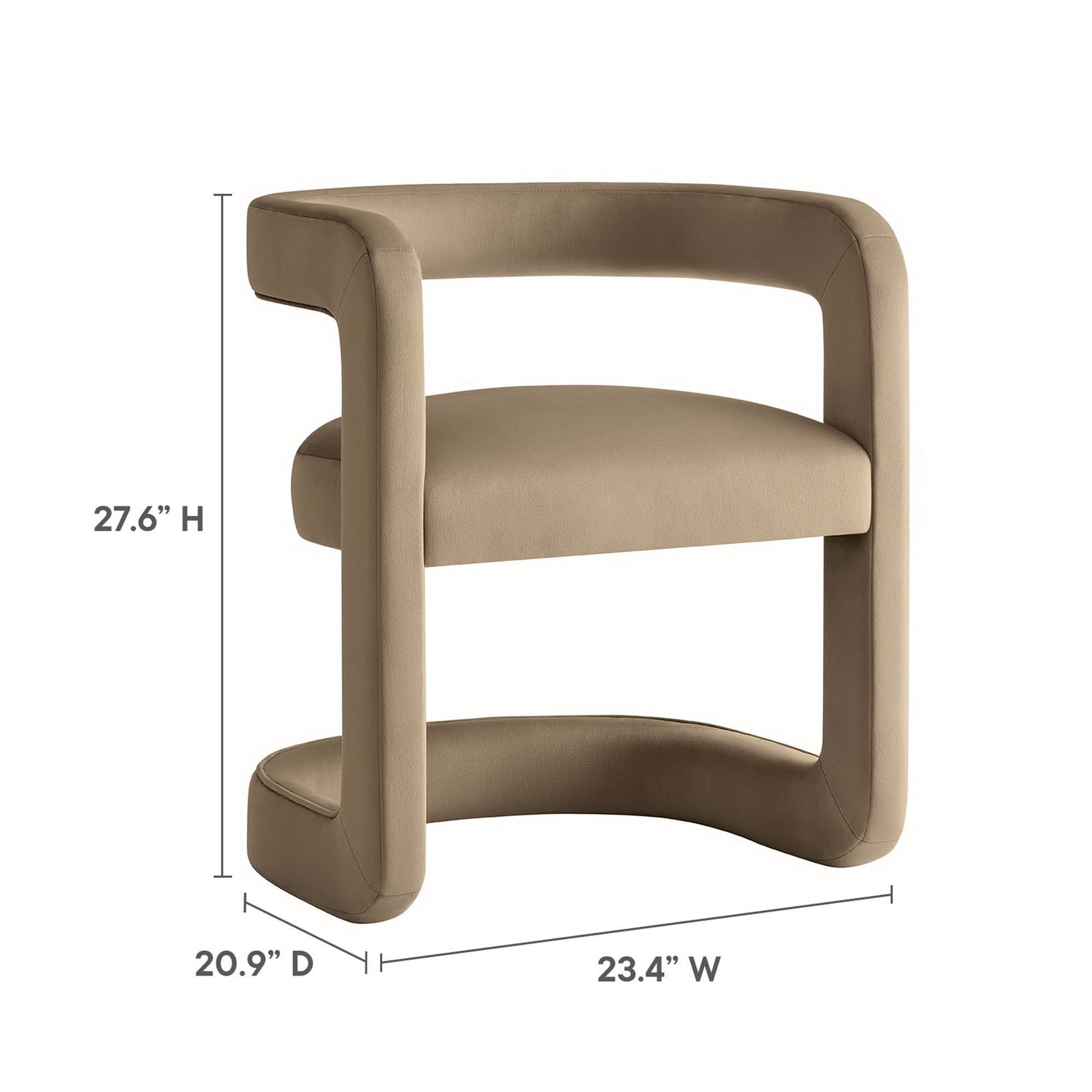 Winslow Performance Velvet Barrel Accent Chair by Modway - Best Buy Furniture