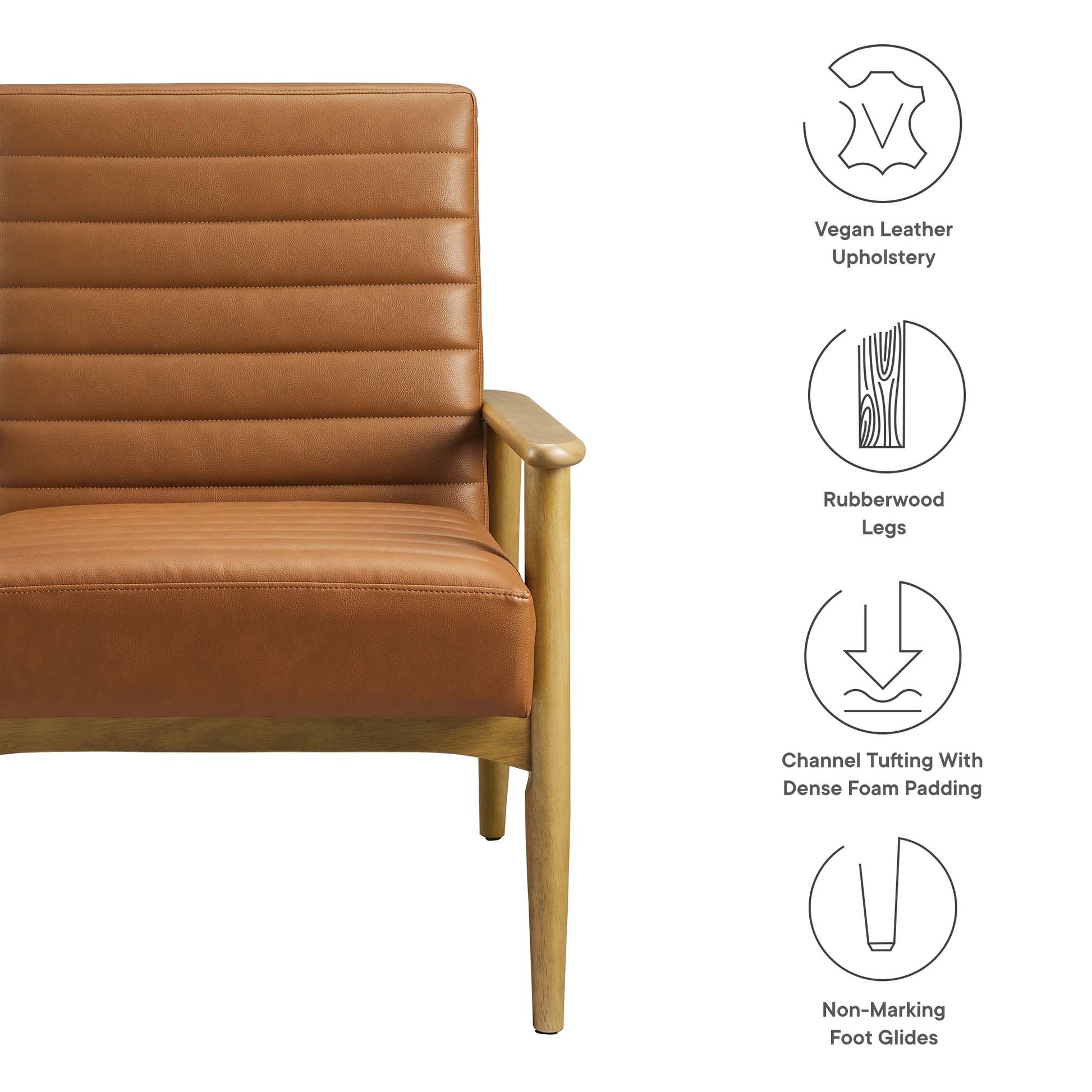 Jensen Vegan Leather Accent Chair by Modway - Best Buy Furniture